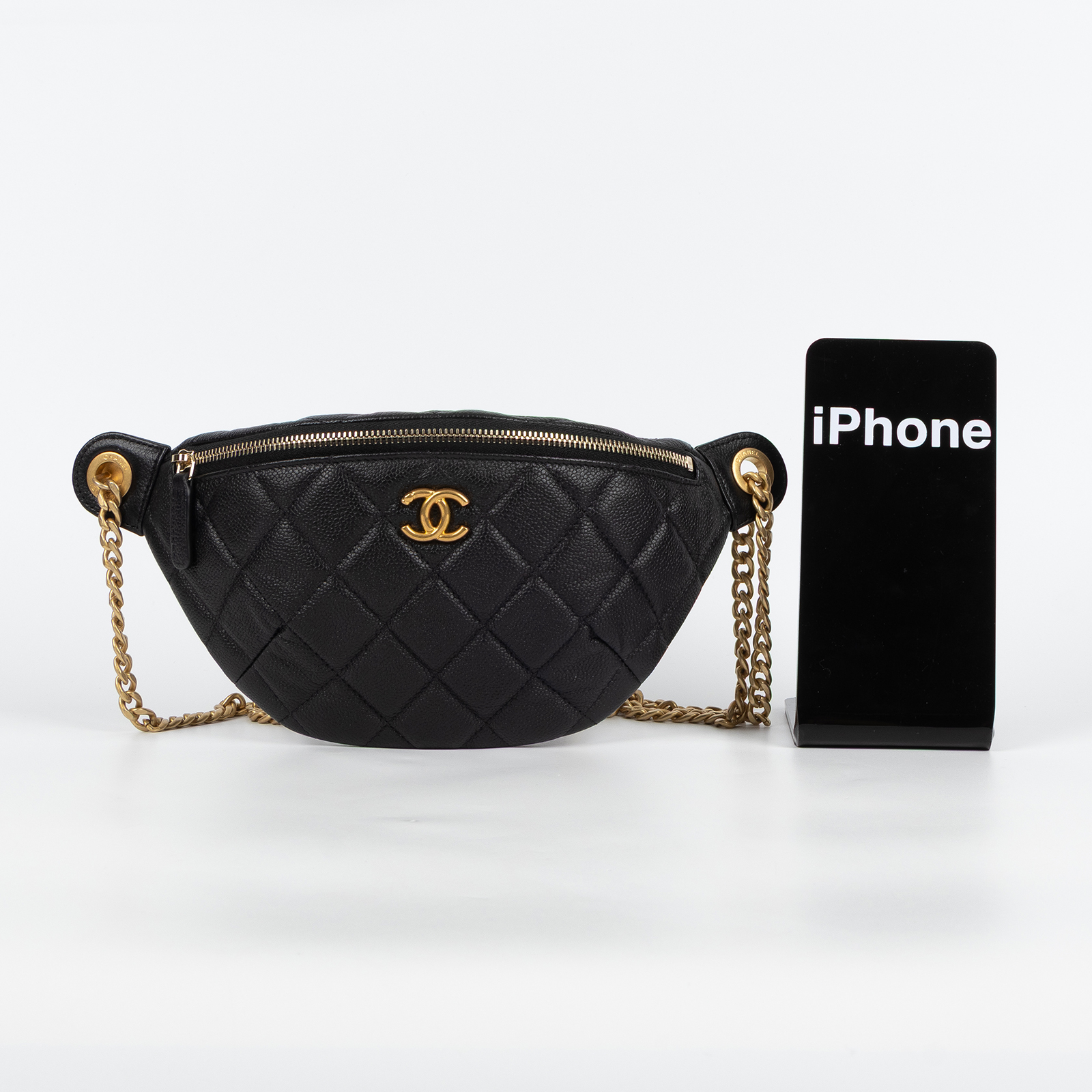 香奈兒 CHANEL 24P 腰包 胸包 AP3761 B10277 晶片款 黑金腰包 原廠盒子/防塵袋