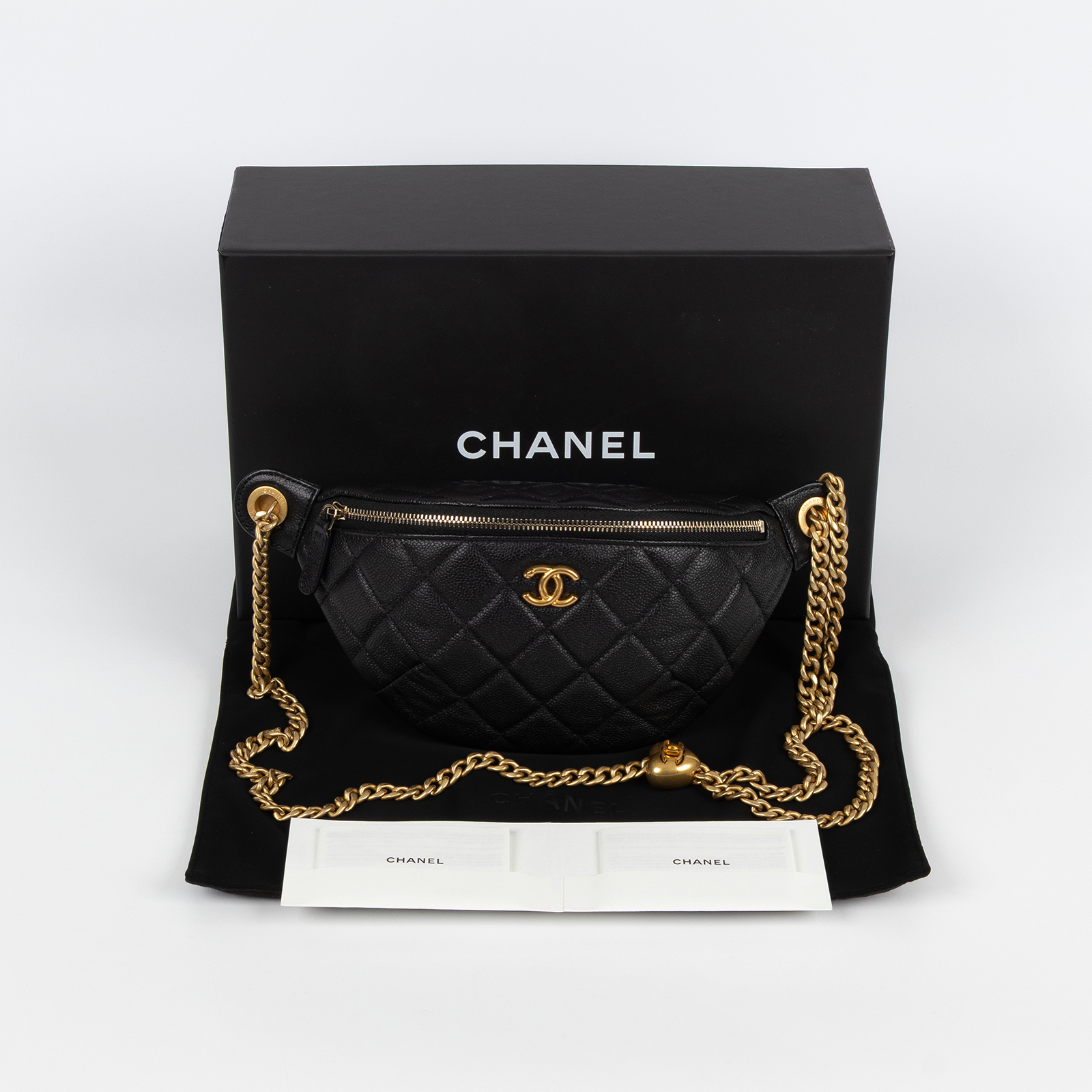 香奈兒 CHANEL 24P 腰包 胸包 AP3761 B10277 晶片款 黑金腰包 原廠盒子/防塵袋