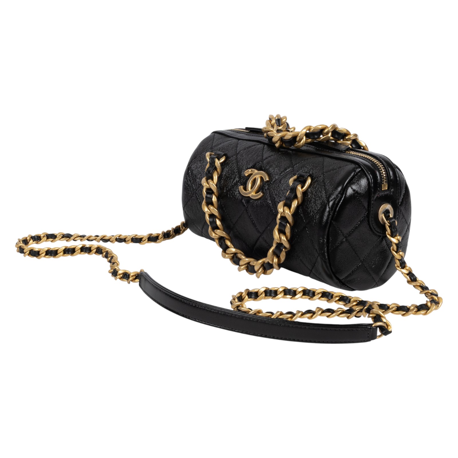 香奈兒 CHANEL CC LOCO 手提包 斜背包 保齡球包 AS1897 30開黑保齡球包 原廠盒子/防塵袋/保證卡