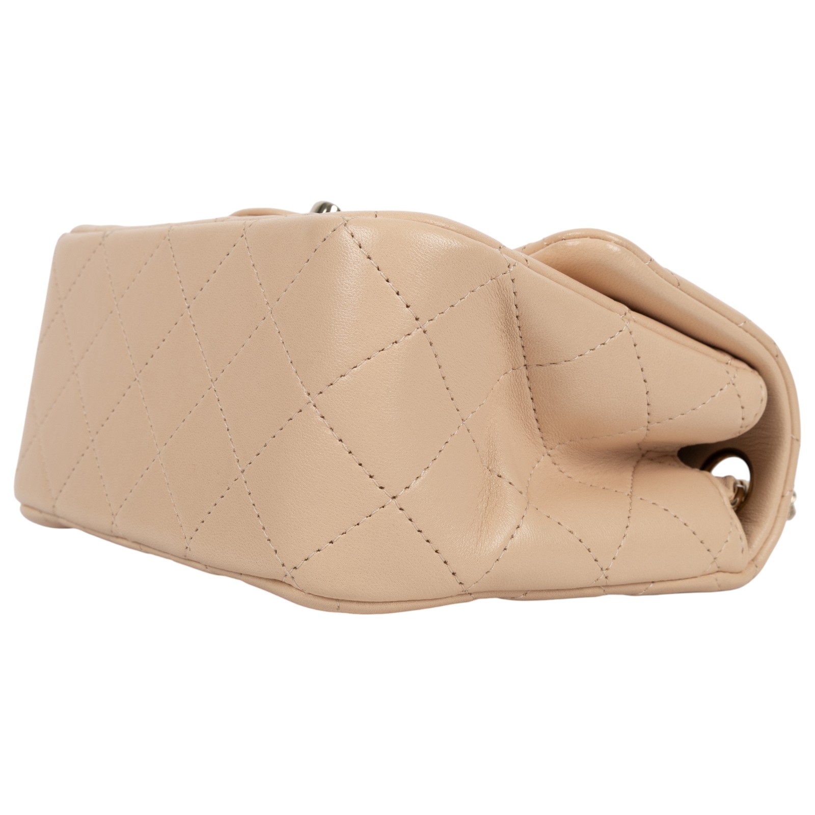 香奈兒 CHANEL CF 方形 迷你 口蓋包 A35200 31開奶茶色羊皮方胖 原廠盒子/防塵袋/保證卡