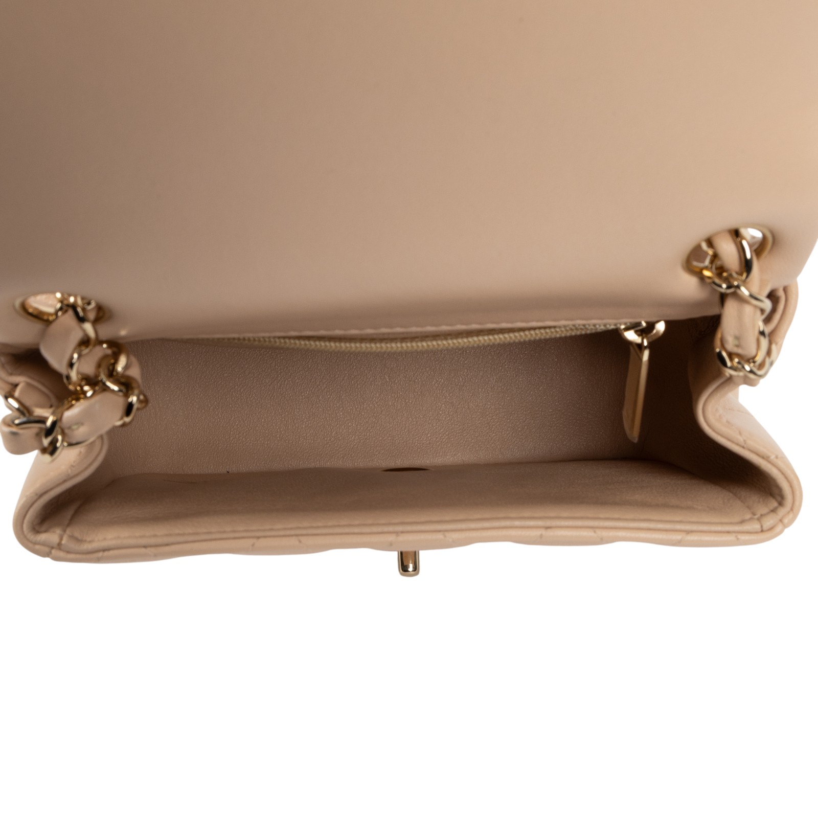 香奈兒 CHANEL CF 方形 迷你 口蓋包 A35200 31開奶茶色羊皮方胖 原廠盒子/防塵袋/保證卡