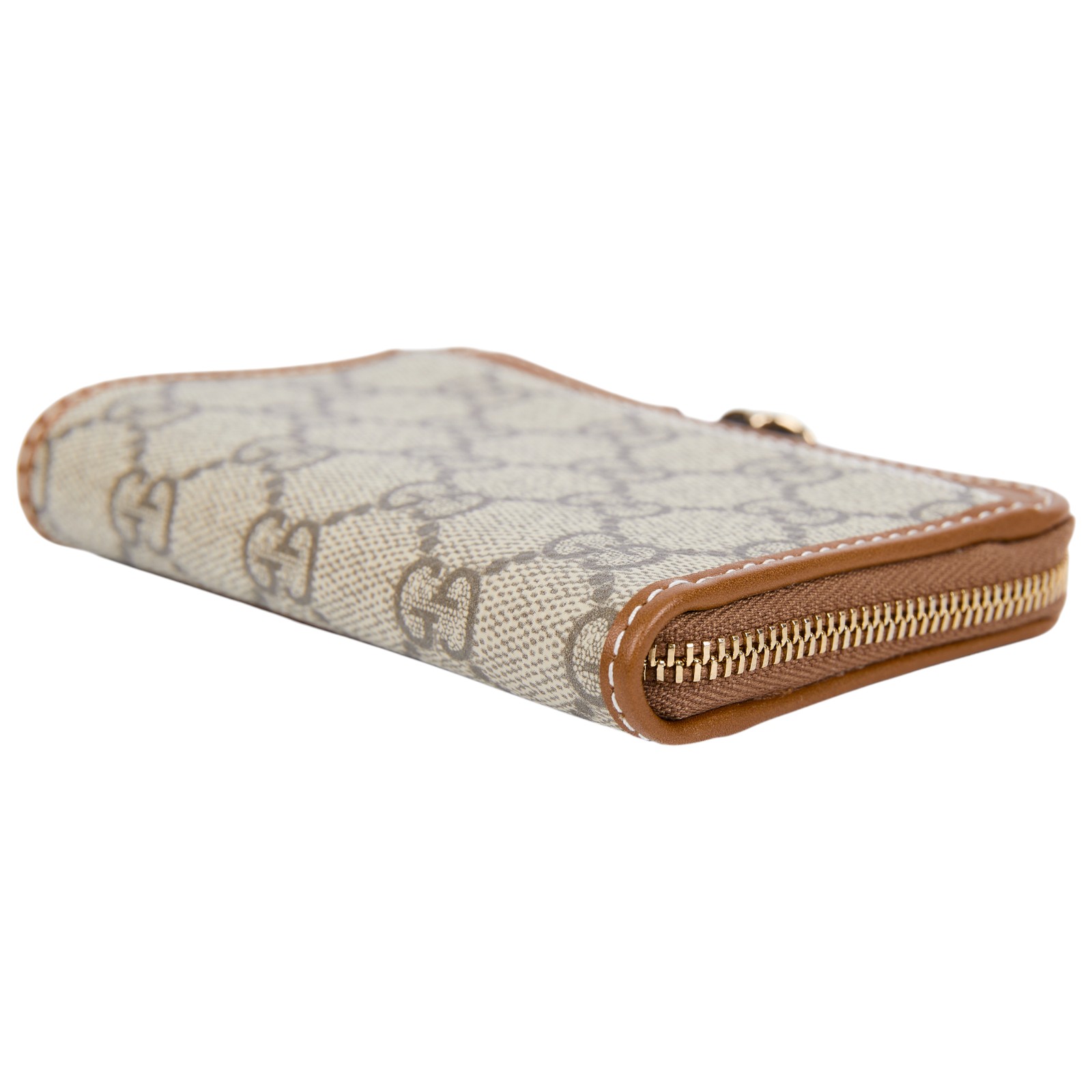 古馳 GUCCI GG Emblem 拉鍊卡包 821804 FAD6L 焦糖GG Emblem拉鍊卡夾 原廠盒子/防塵袋/購買證明