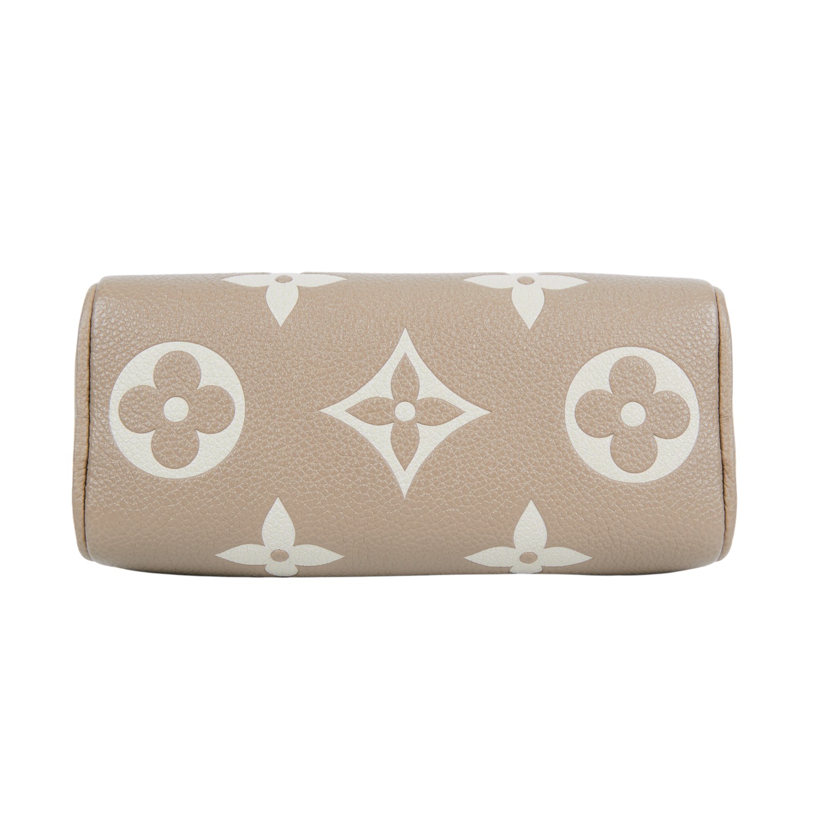 路易威登 LOUIS VUITTON Nano Speedy 手提 斜背 肩背包 灰色 奶油色 M82890 晶片款  原廠盒子/防塵袋/背帶