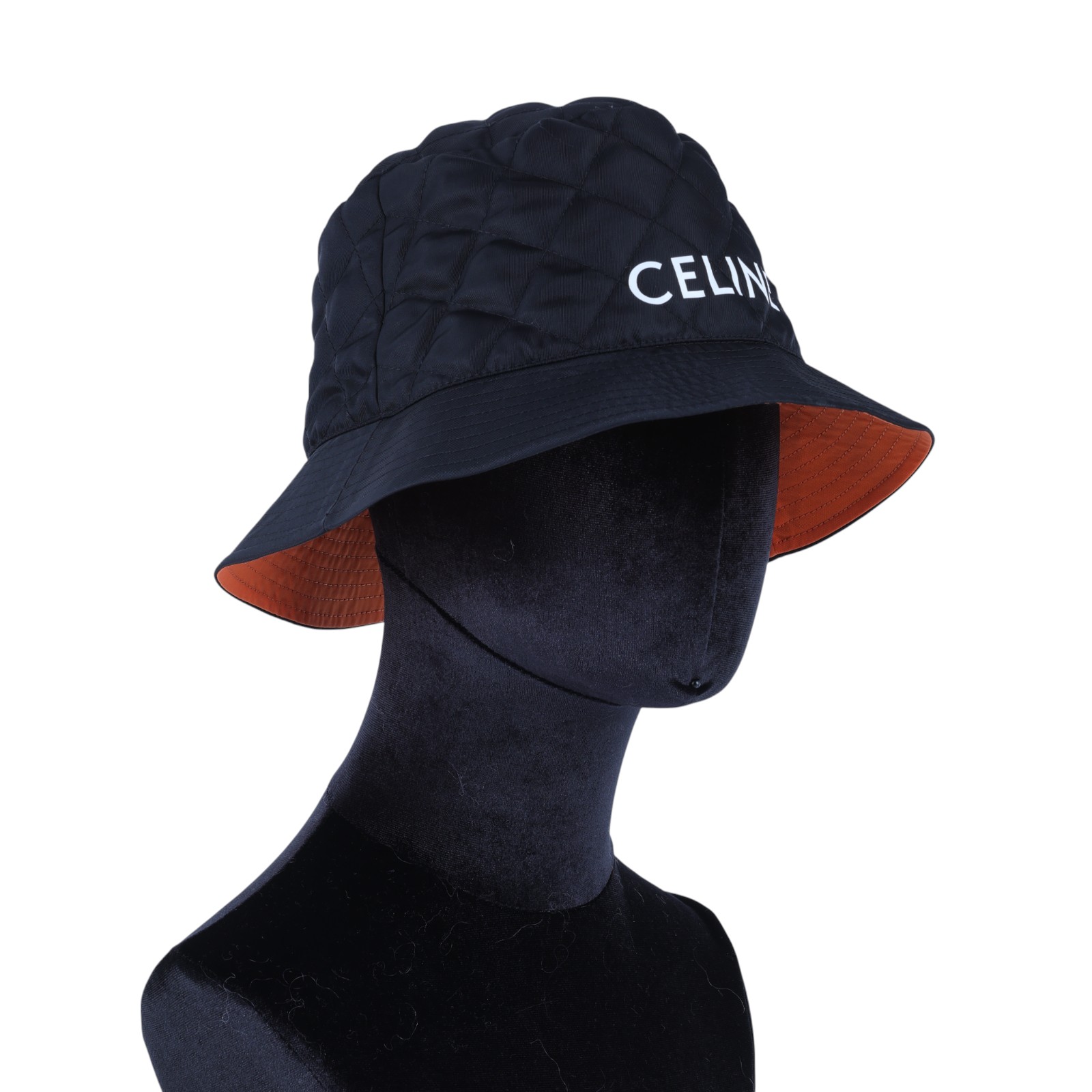 思琳 CELINE Triomphe 水桶帽 2AUB8930C_M 黑色尼龍漁夫帽#M 無附屬品