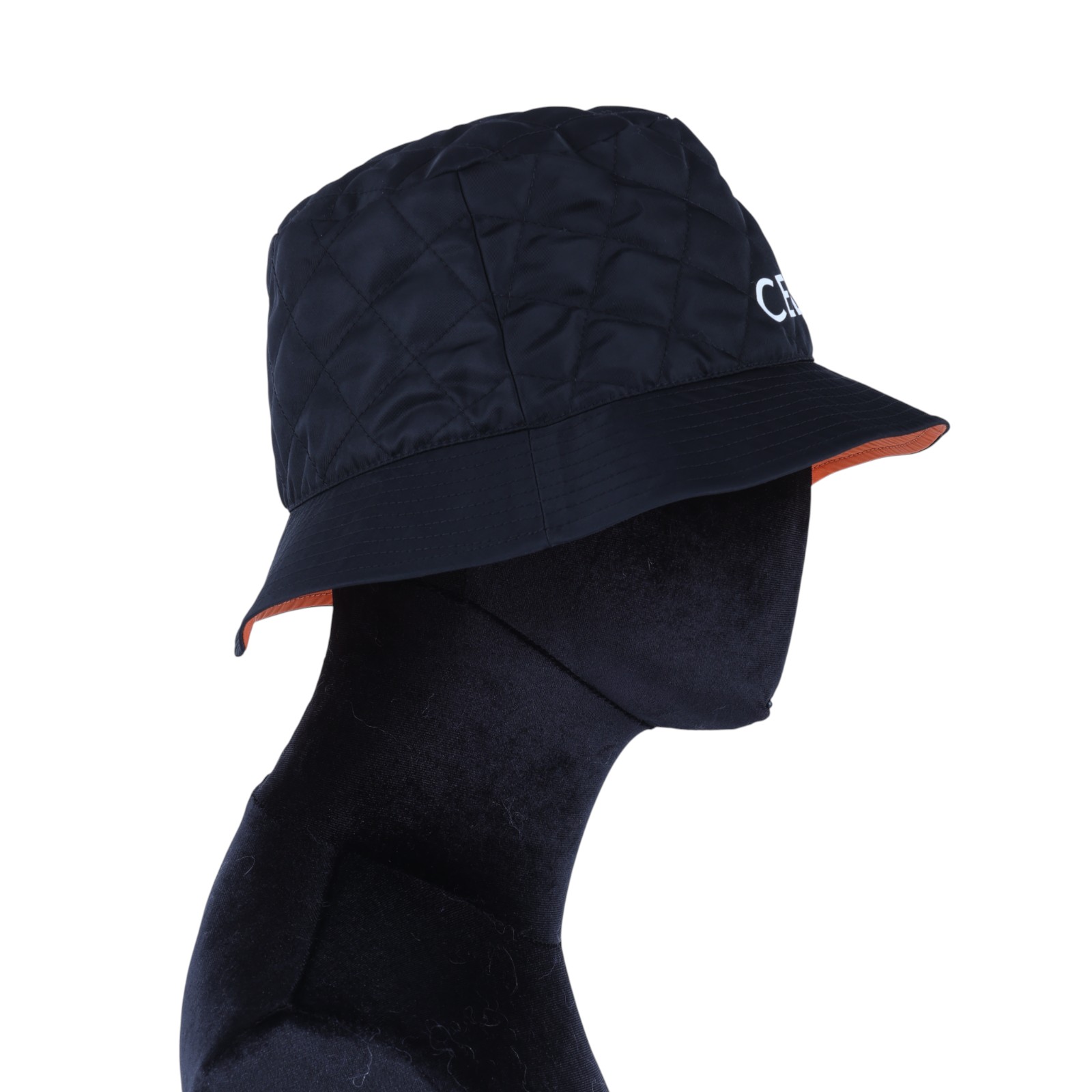 思琳 CELINE Triomphe 水桶帽 2AUB8930C_M 黑色尼龍漁夫帽#M 無附屬品