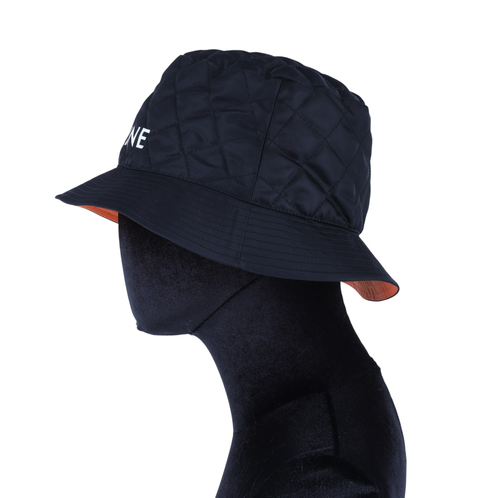 思琳 CELINE Triomphe 水桶帽 2AUB8930C_M 黑色尼龍漁夫帽#M 無附屬品