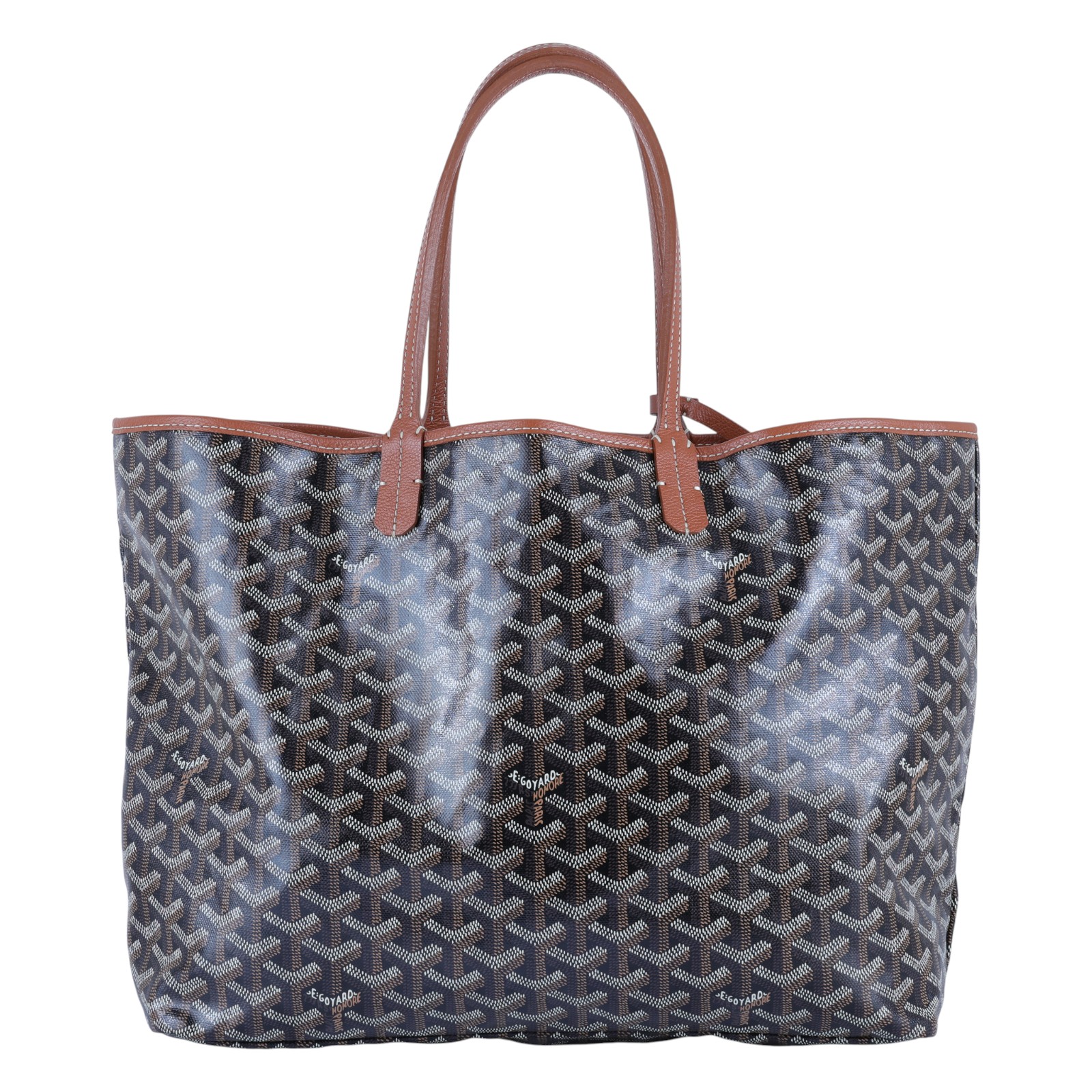 高雅德 GOYARD Saint Louis PM Bag 托特包 STLOUIPMLTY 焦糖LOUIS PM 防塵袋/購買證明