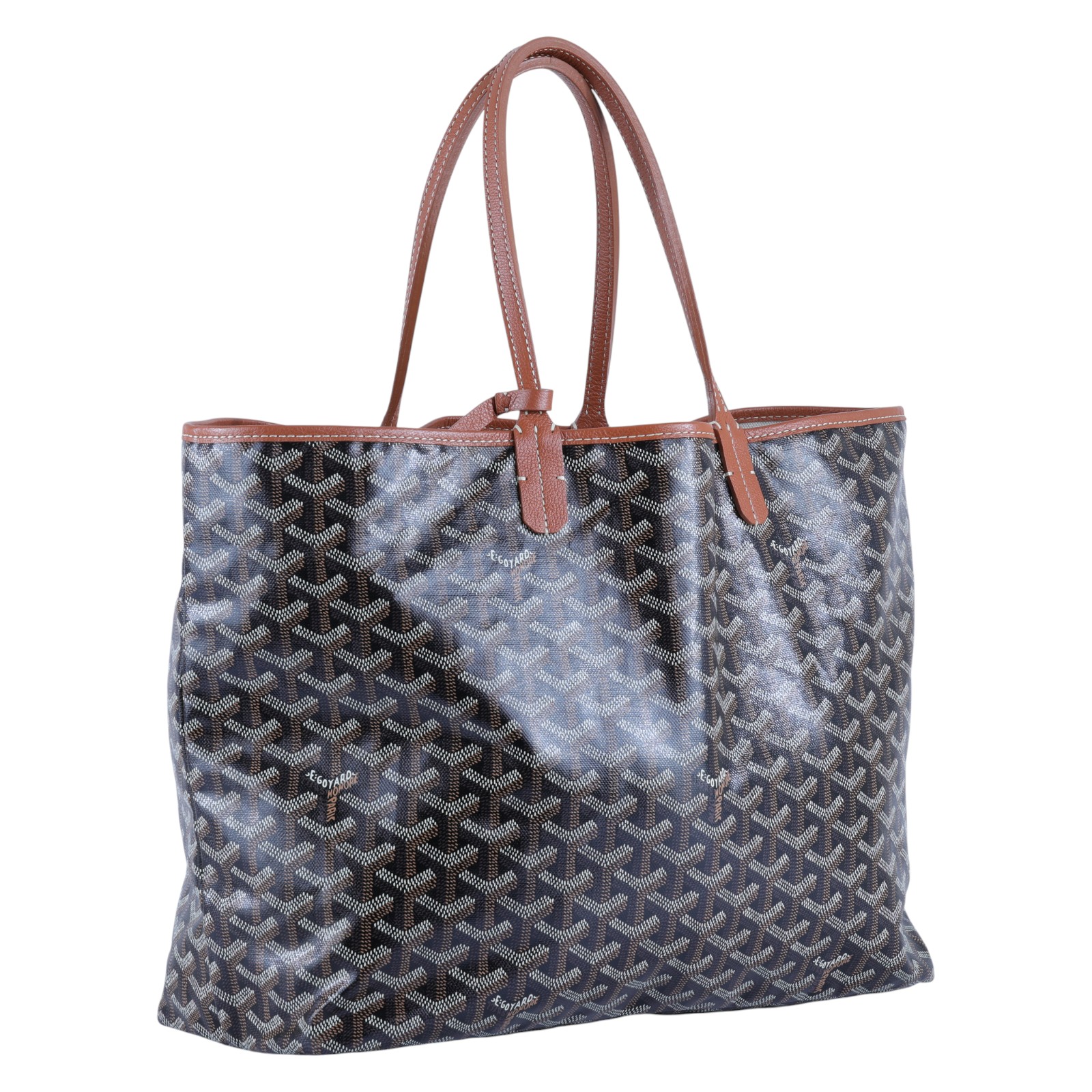 高雅德 GOYARD Saint Louis PM Bag 托特包 STLOUIPMLTY 焦糖LOUIS PM 防塵袋/購買證明