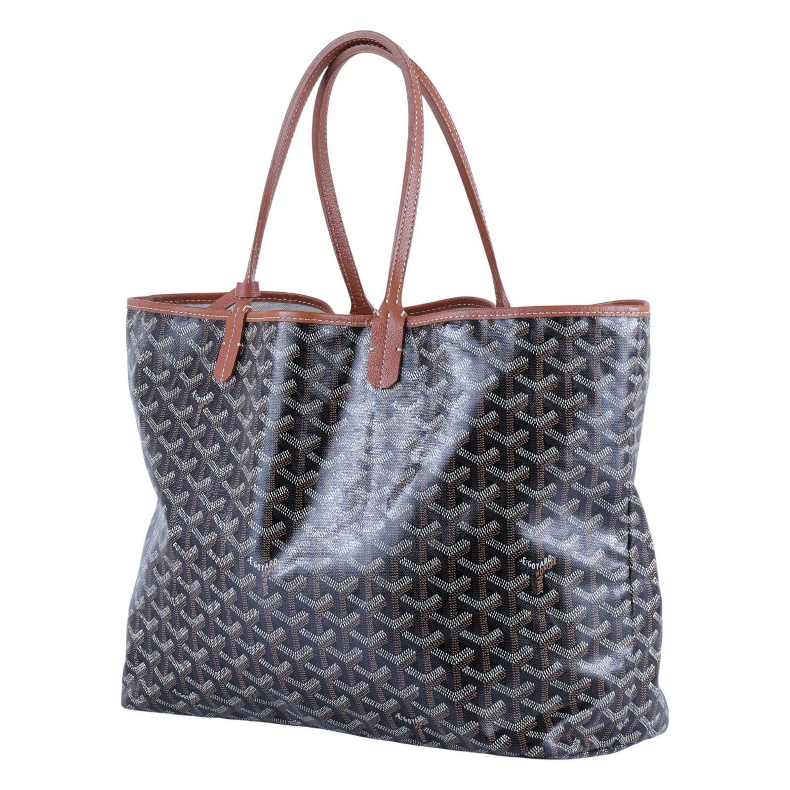 高雅德 GOYARD Saint Louis PM Bag 托特包 STLOUIPMLTY 焦糖LOUIS PM 防塵袋/購買證明