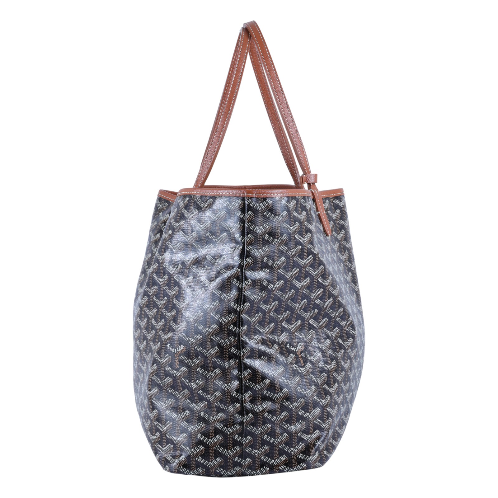 高雅德 GOYARD Saint Louis PM Bag 托特包 STLOUIPMLTY 焦糖LOUIS PM 防塵袋/購買證明