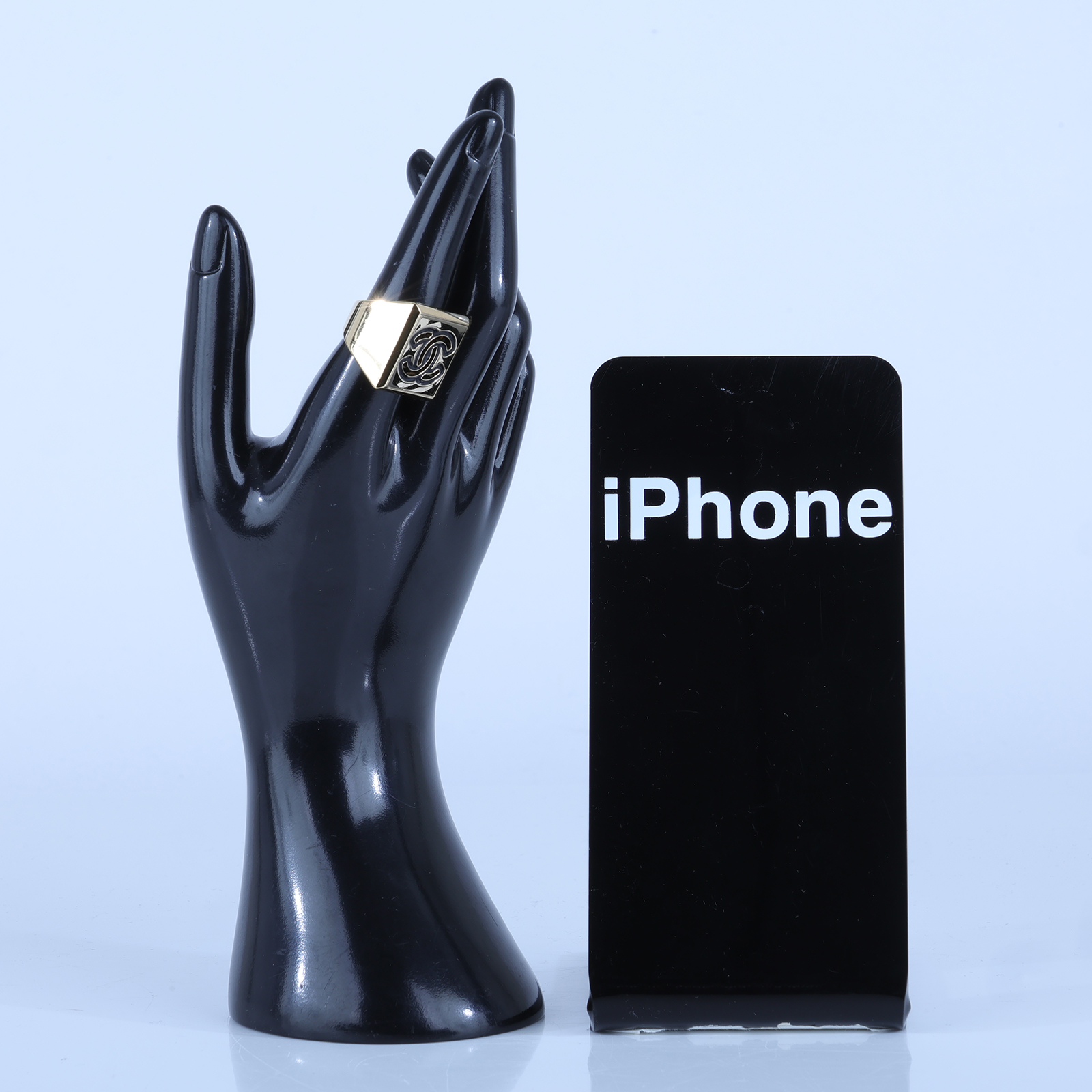 香奈兒 CHANEL CC LOGO 戒指 B24V 雙C金色大方戒 原廠盒子/防塵袋