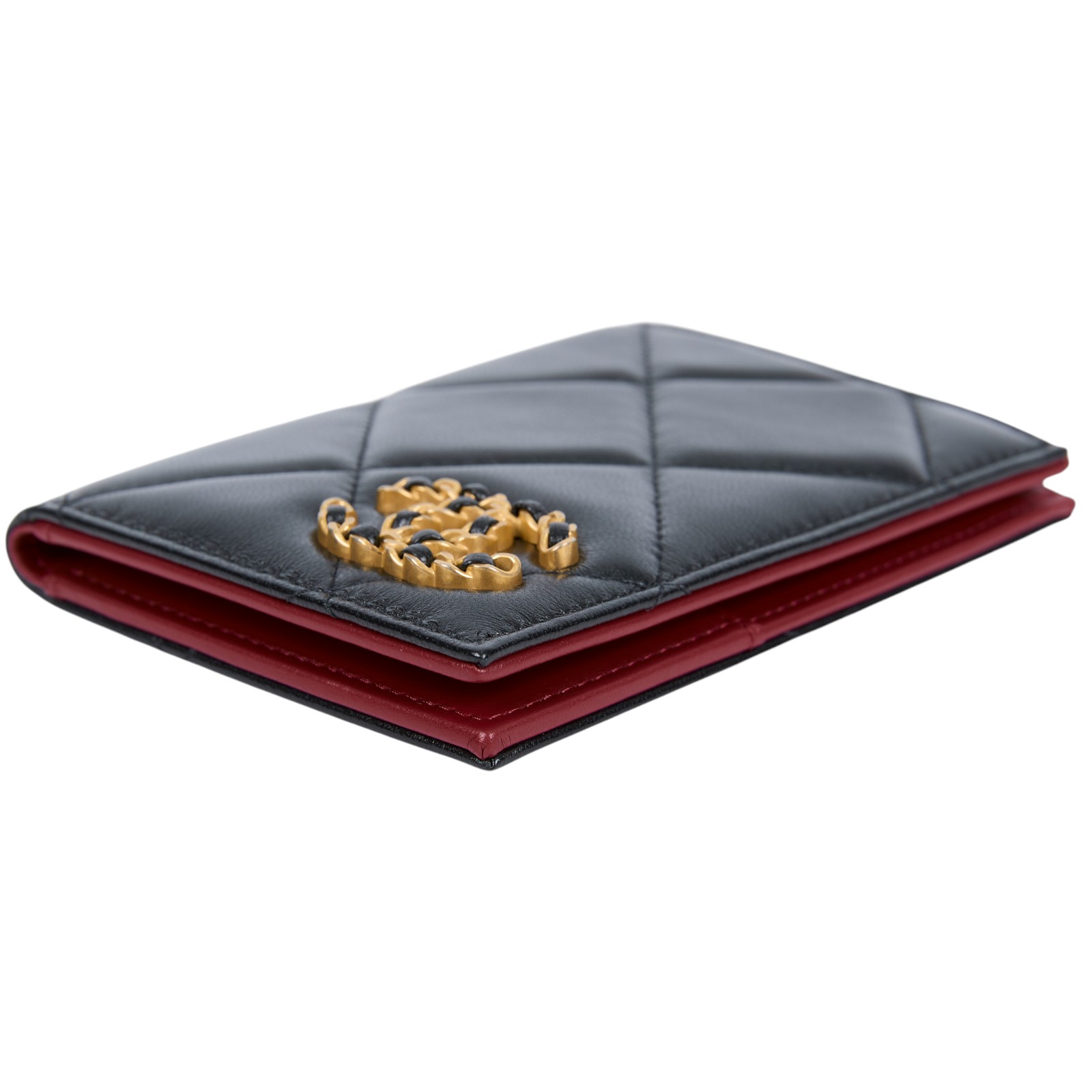 香奈兒 CHANEL 19 菱格紋 護照套 AP3363 晶片款 黑19護照套 防塵袋