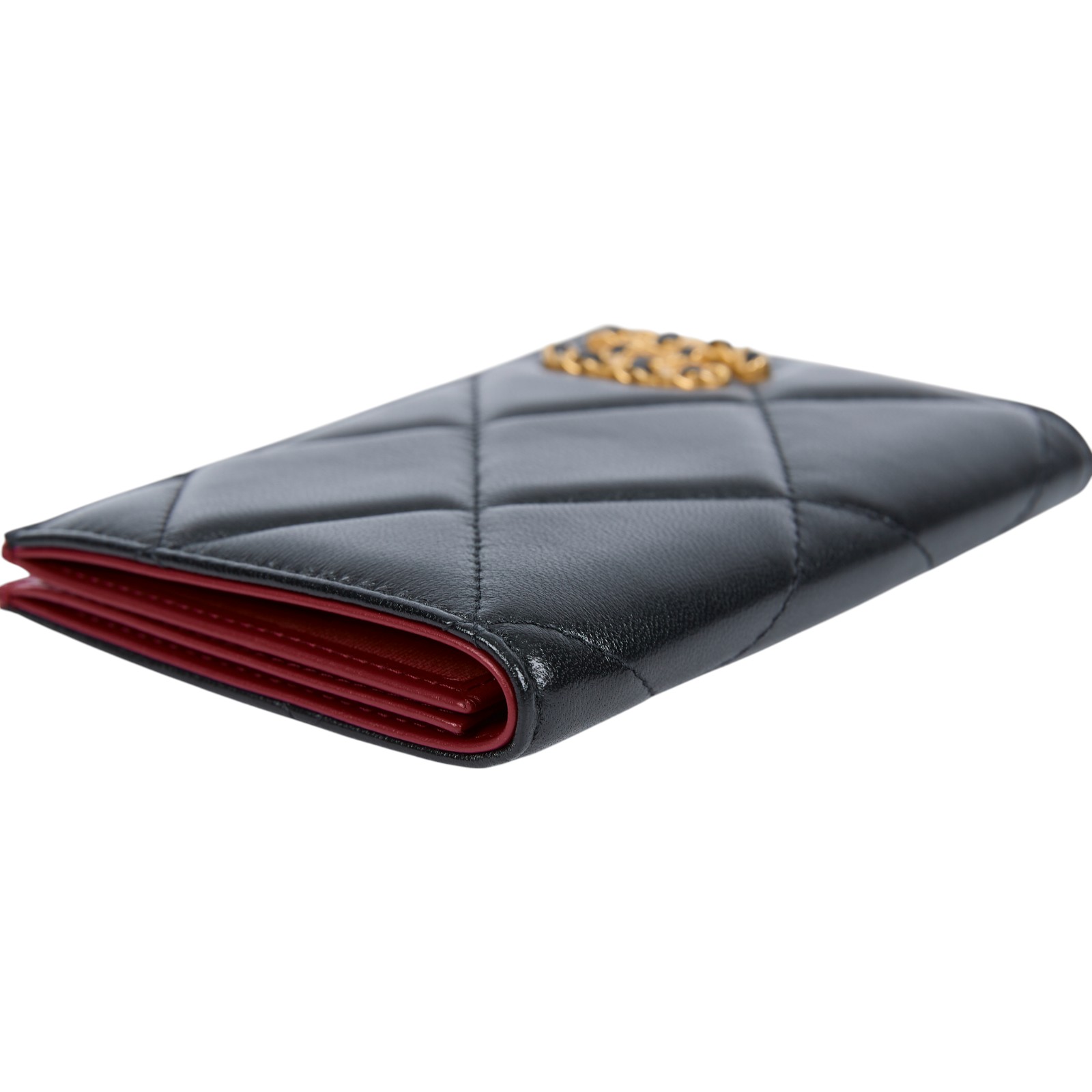 香奈兒 CHANEL 19 菱格紋 護照套 AP3363 晶片款 黑19護照套 防塵袋