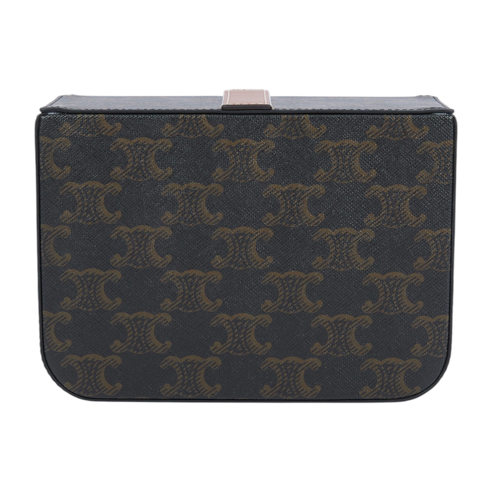 思琳 CELINE 標誌印花牛皮革 大型 珠寶盒 4M0382DIU 凱旋花紋珠寶盒 原廠盒子/防塵袋/購買證明影本