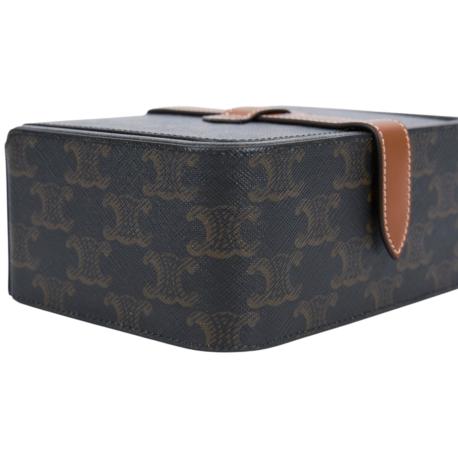 思琳 CELINE 標誌印花牛皮革 大型 珠寶盒 4M0382DIU 凱旋花紋珠寶盒 原廠盒子/防塵袋/購買證明影本