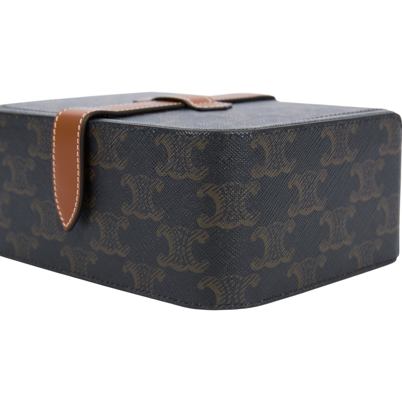 思琳 CELINE 標誌印花牛皮革 大型 珠寶盒 4M0382DIU 凱旋花紋珠寶盒 原廠盒子/防塵袋/購買證明影本