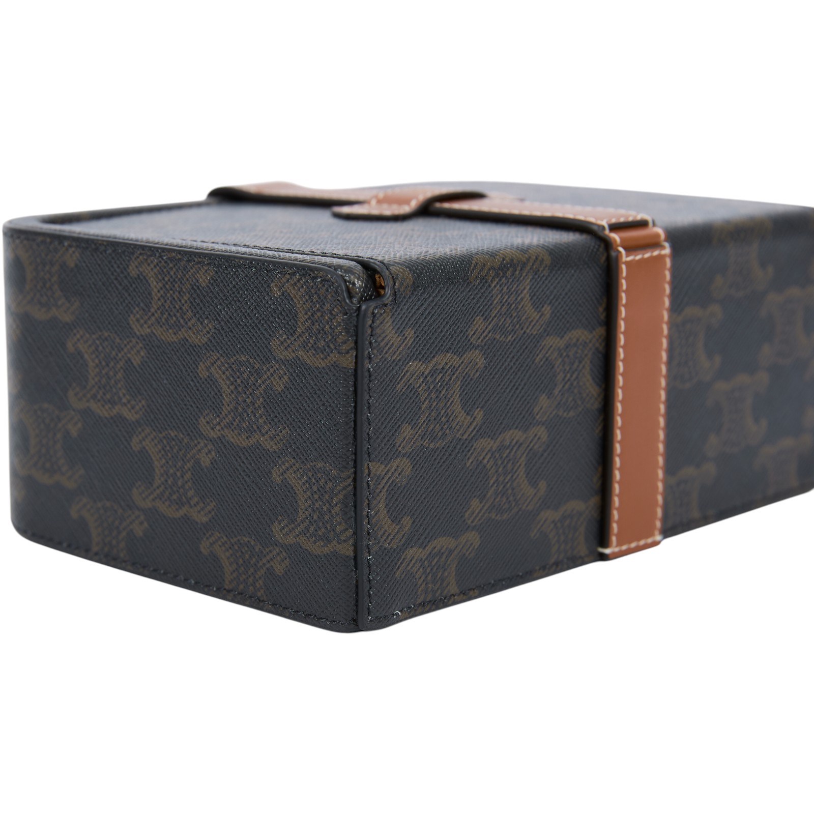 思琳 CELINE 標誌印花牛皮革 大型 珠寶盒 4M0382DIU 凱旋花紋珠寶盒 原廠盒子/防塵袋/購買證明影本