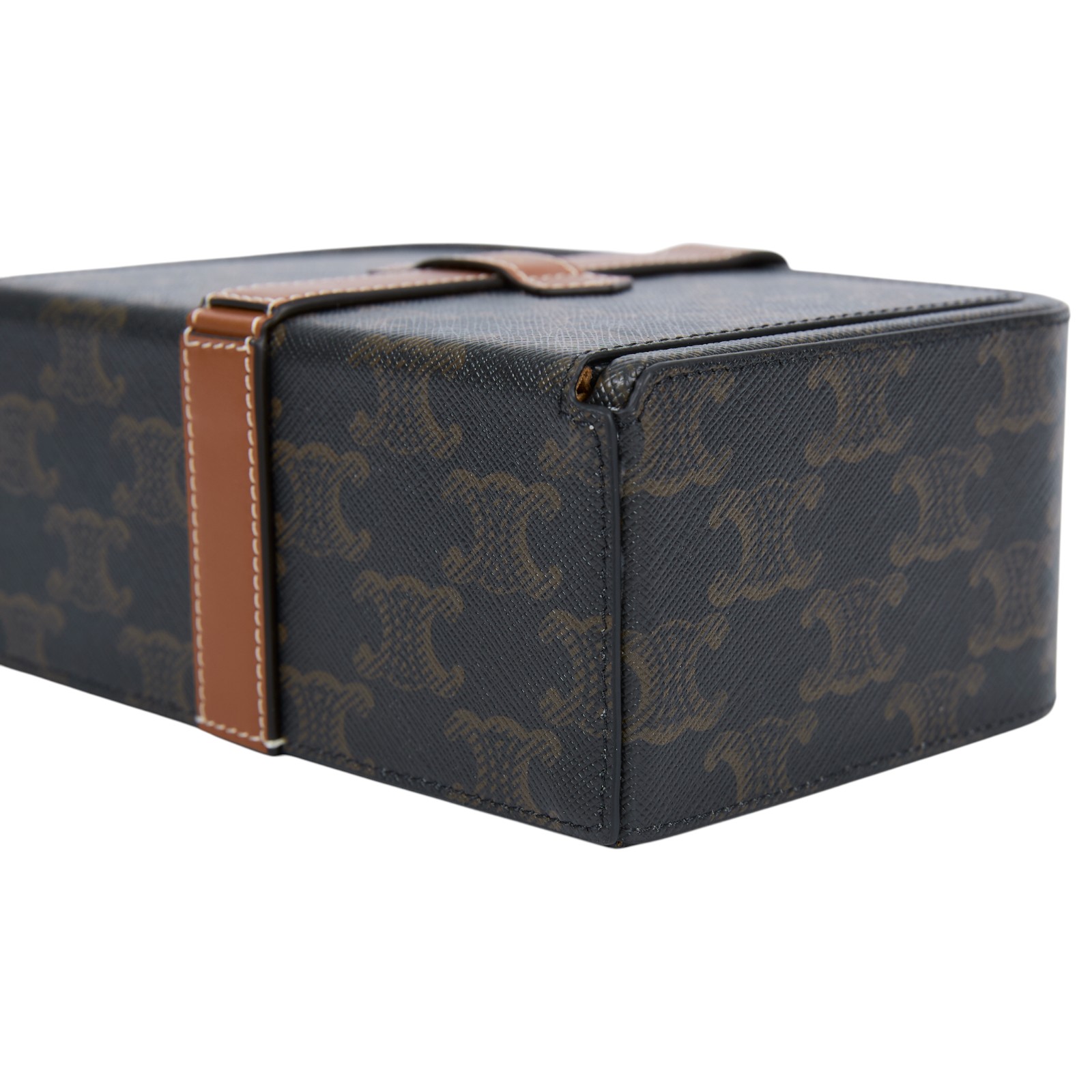 思琳 CELINE 標誌印花牛皮革 大型 珠寶盒 4M0382DIU 凱旋花紋珠寶盒 原廠盒子/防塵袋/購買證明影本