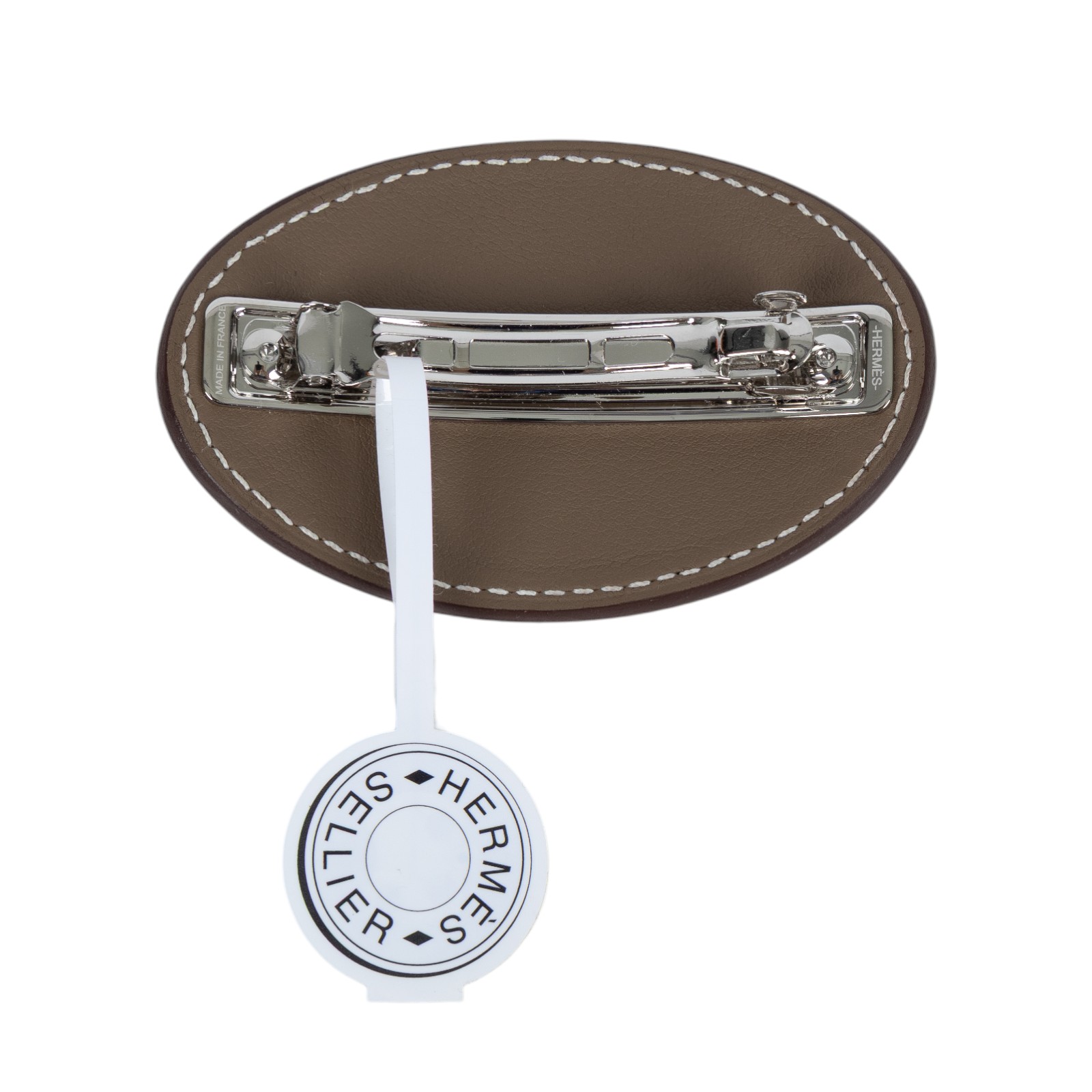 愛馬仕 Hermes Evelyne PM 髮夾 大象灰 H241001Gv18TU H241001G 大象灰EVELYNE髮夾 原廠盒子/防塵袋