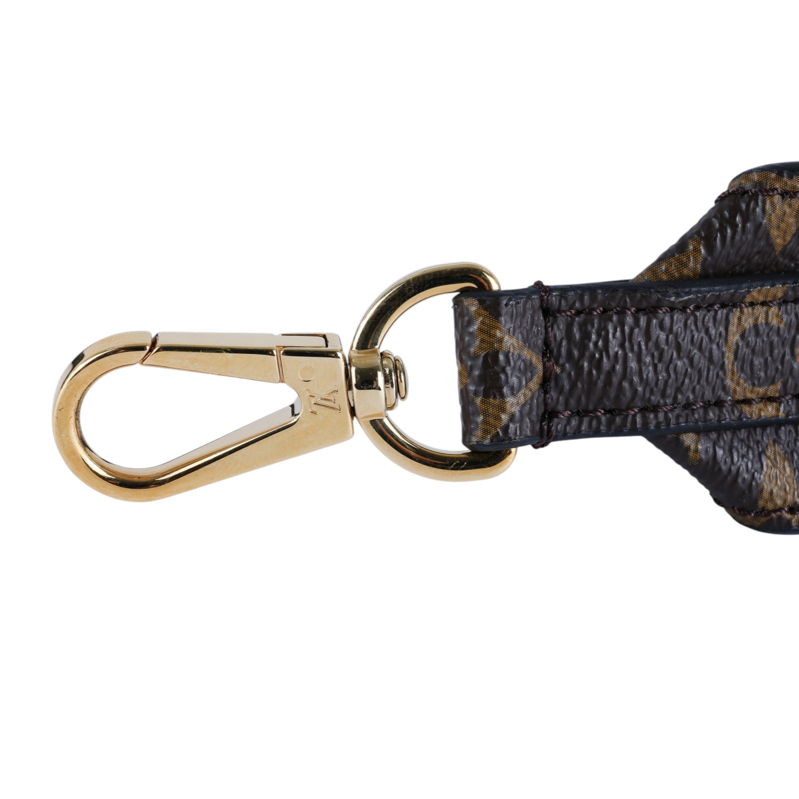 路易威登 LOUIS VUITTON Monogram 肩背帶 黑色 J02288 原花寬背帶 無附屬品