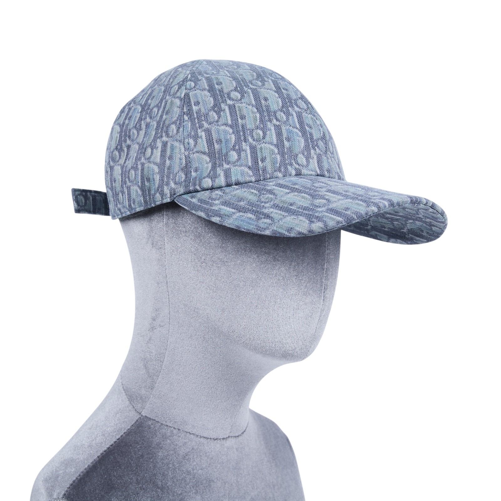 迪奧 CHRISTIAN DIOR 棒球帽 593C913A3016_M 藍緹花帆布棒球帽 防塵袋