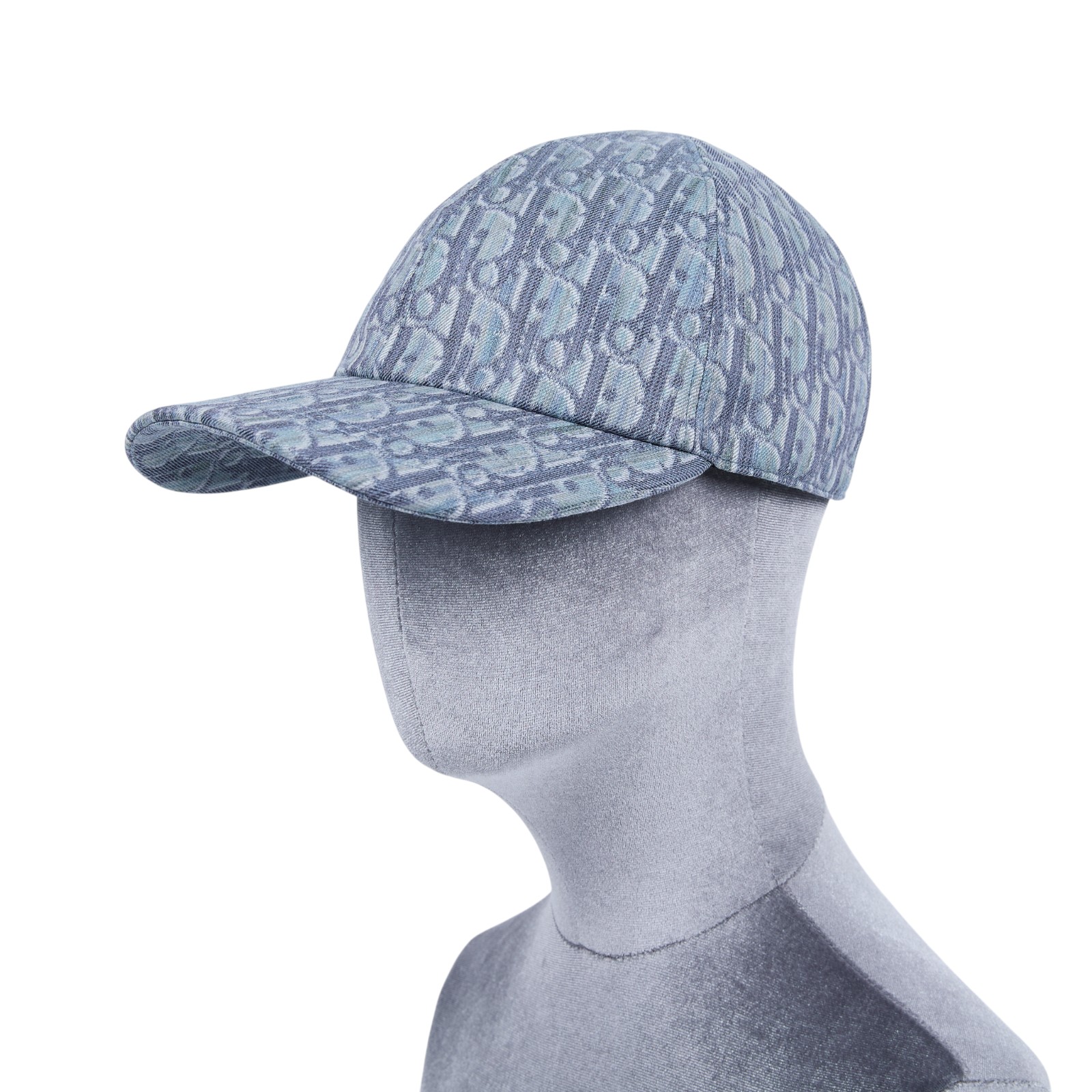 迪奧 CHRISTIAN DIOR 棒球帽 593C913A3016_M 藍緹花帆布棒球帽 防塵袋