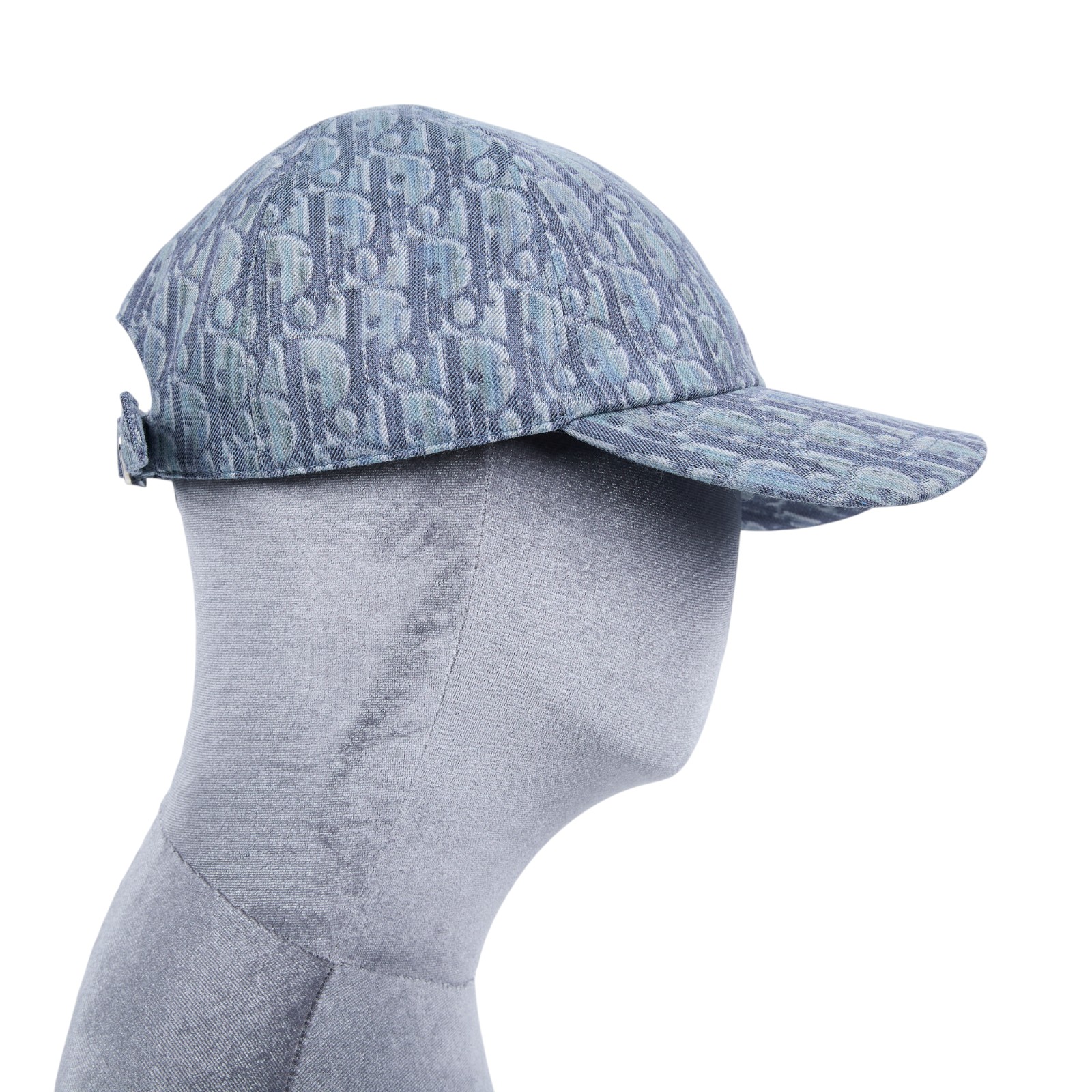 迪奧 CHRISTIAN DIOR 棒球帽 593C913A3016_M 藍緹花帆布棒球帽 防塵袋