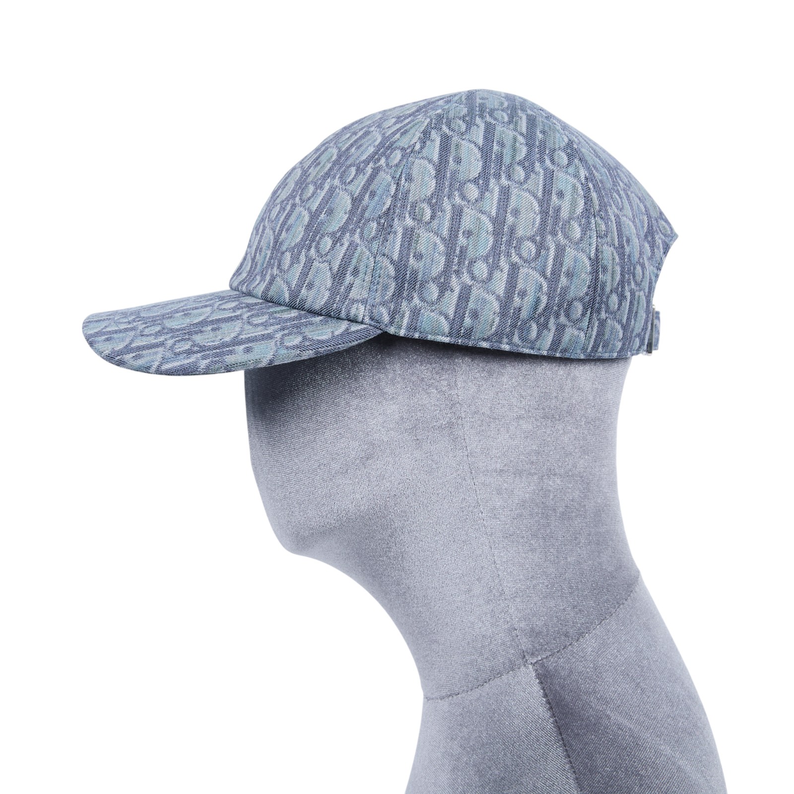 迪奧 CHRISTIAN DIOR 棒球帽 593C913A3016_M 藍緹花帆布棒球帽 防塵袋