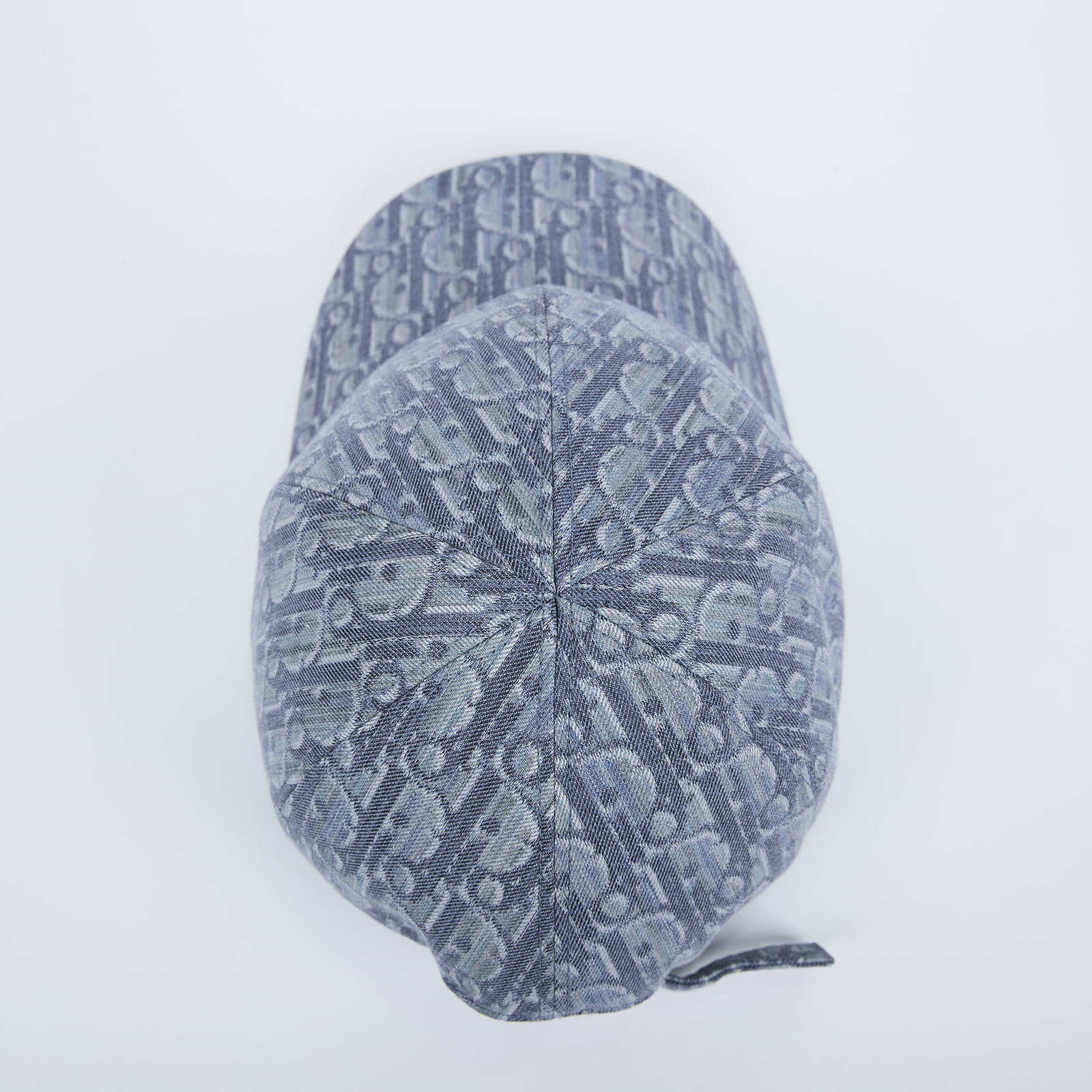 迪奧 CHRISTIAN DIOR 棒球帽 593C913A3016_M 藍緹花帆布棒球帽 防塵袋