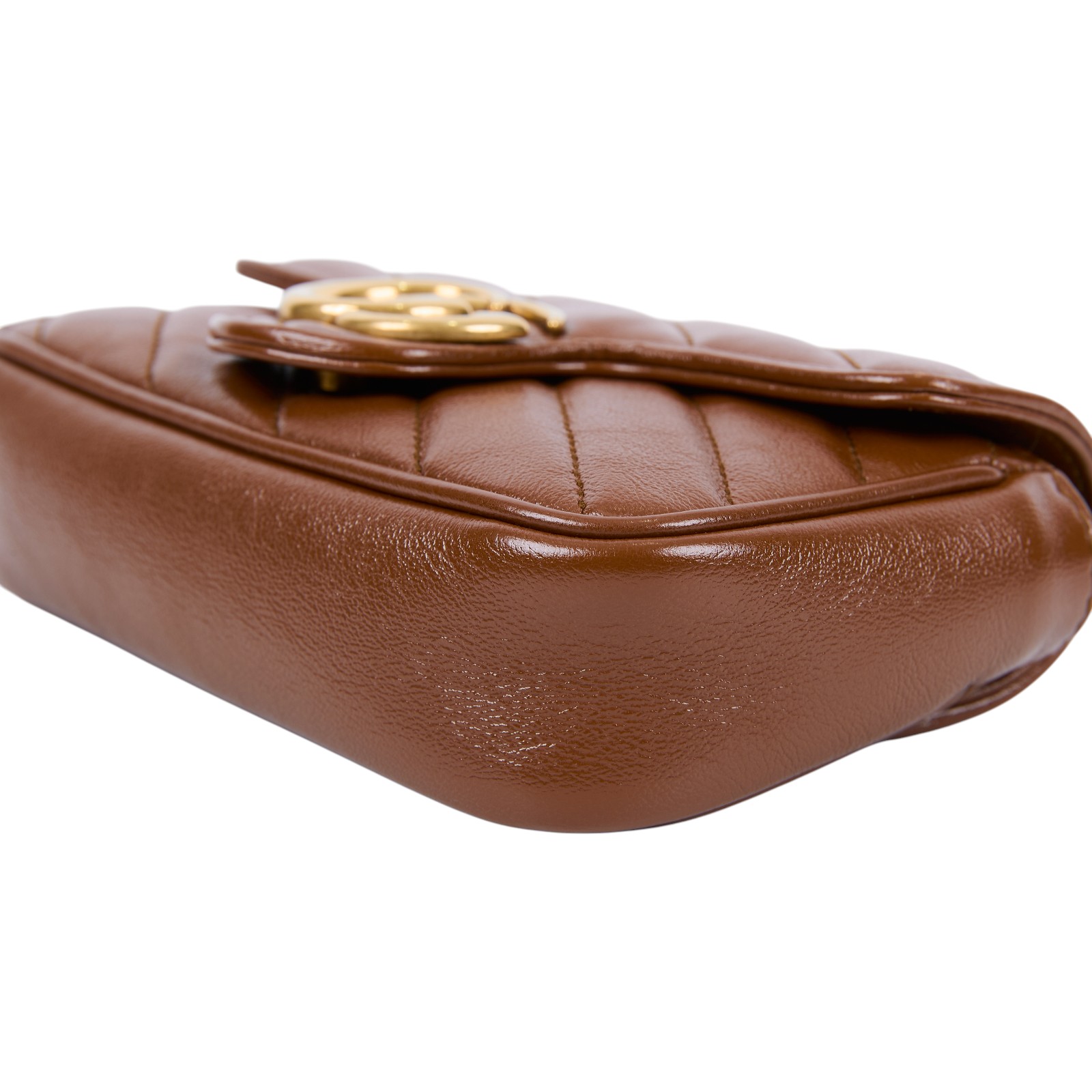 古馳 GUCCI GG Mormont 絎縫 超迷你袋 476433 DTDCT 焦糖MARMONT MINI 原廠盒子/防塵袋/購買證明