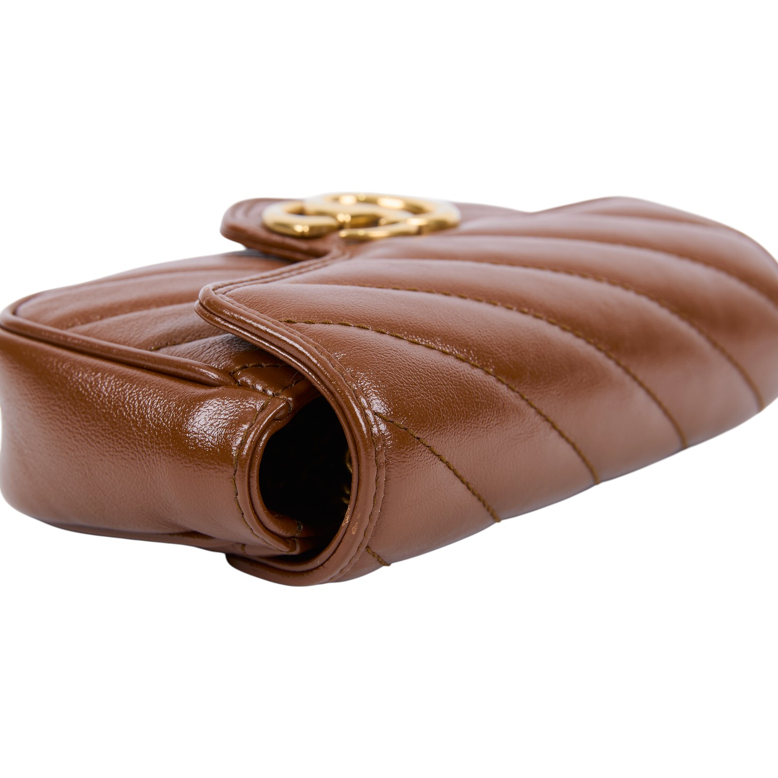 古馳 GUCCI GG Mormont 絎縫 超迷你袋 476433 DTDCT 焦糖MARMONT MINI 原廠盒子/防塵袋/購買證明