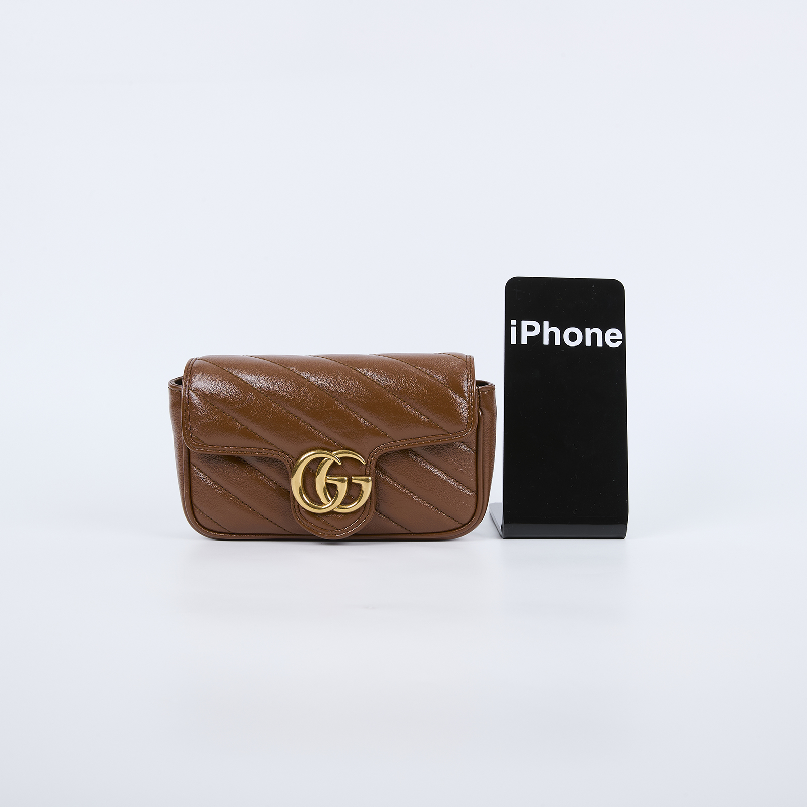 古馳 GUCCI GG Mormont 絎縫 超迷你袋 476433 DTDCT 焦糖MARMONT MINI 原廠盒子/防塵袋/購買證明