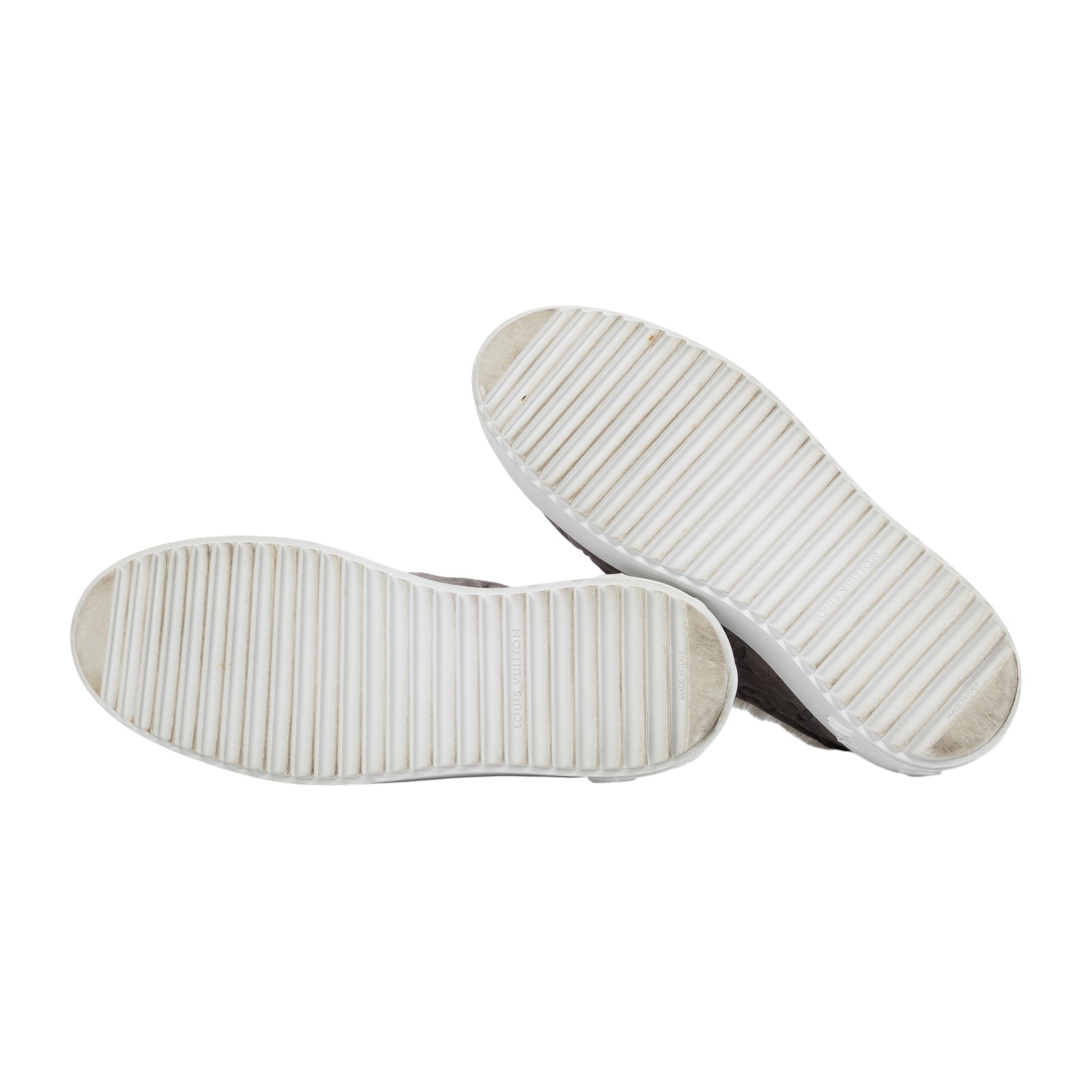 路易威登 LOUIS VUITTON Time Out 運動鞋 1AADY9 灰原花麂皮休閒鞋 無附屬品