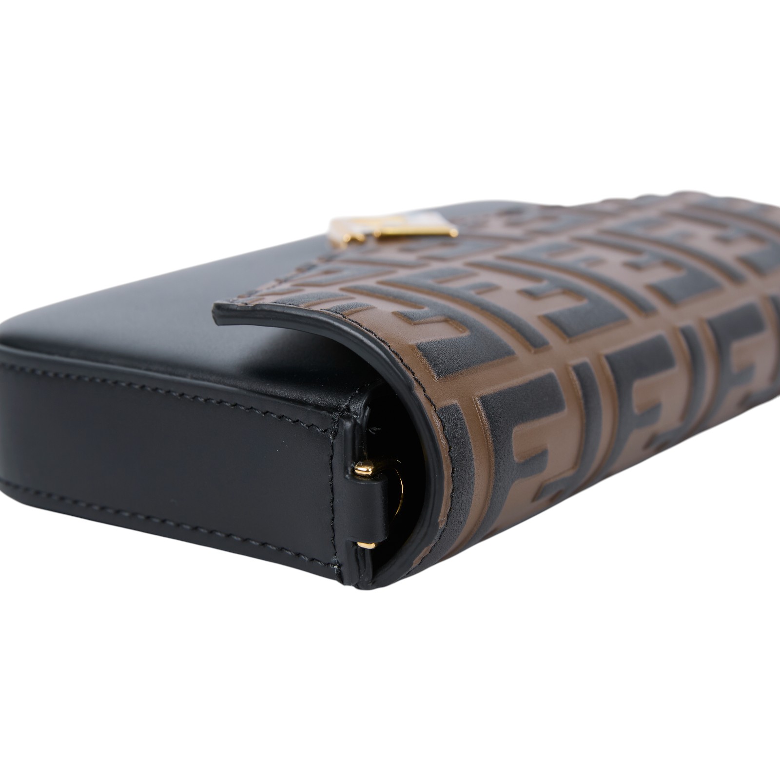 芬迪 FENDI FF Diamonds 鏈帶 皮夾 錢包 8M0509AVN9 棕FF WOC 原廠盒子/防塵袋