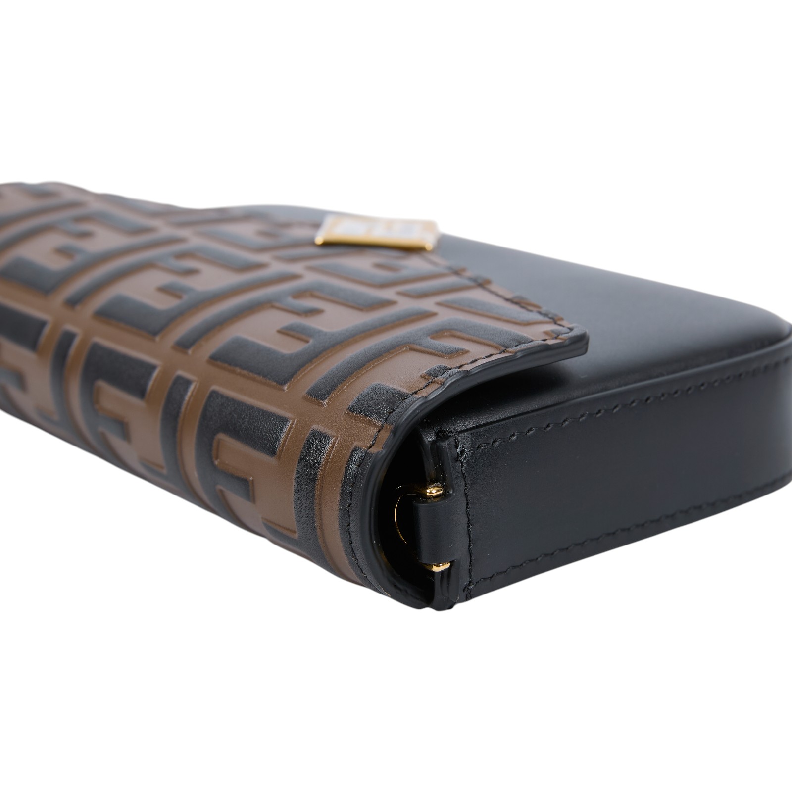 芬迪 FENDI FF Diamonds 鏈帶 皮夾 錢包 8M0509AVN9 棕FF WOC 原廠盒子/防塵袋