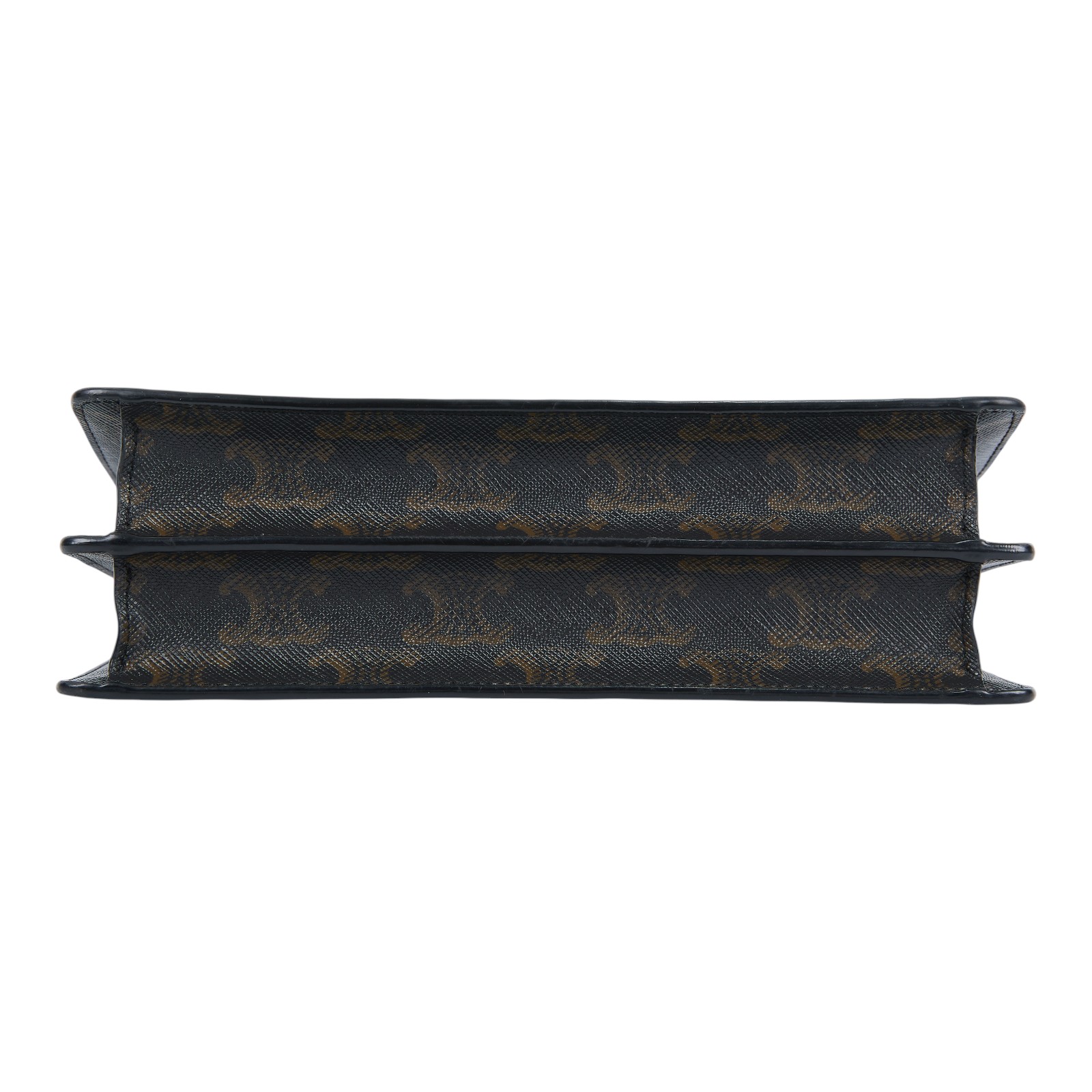 思琳 CELINE Triomphe 帆布  平滑羊皮 Strap 錢包 10D852CG9 黃褐色STRAP信封包 原廠盒子/防塵袋/購買證明