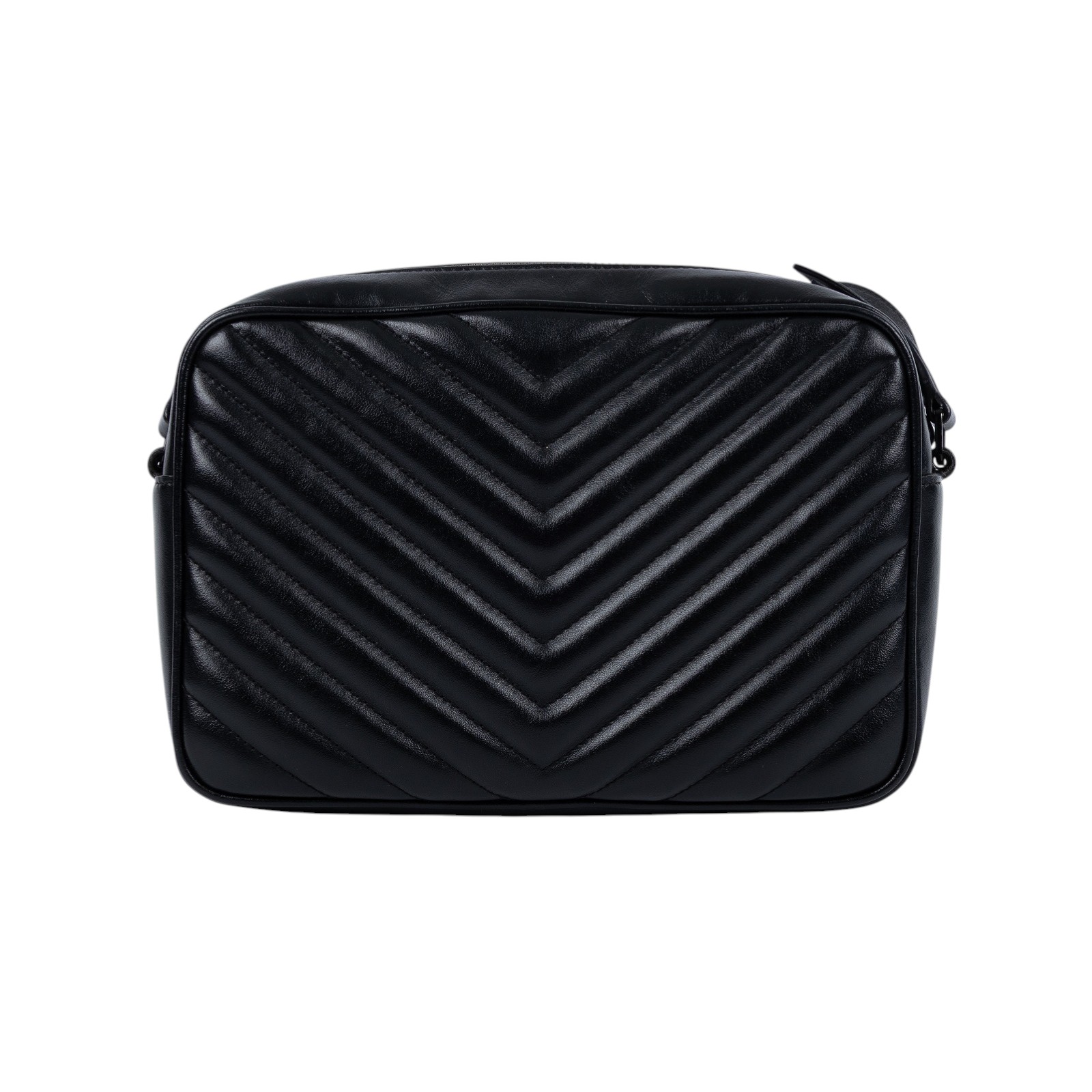 聖羅蘭 YSL SAINT LAURENT Monogram V字紋 流蘇 斜背包 520534DV708 SO BLACK流蘇相機包 無附屬品