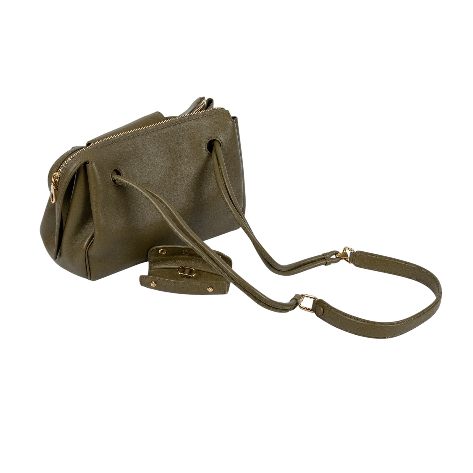 羅意威 LOEWE Madrid 柔軟小牛皮 包款 中型 AANBAB1X01 綠MADRID SMALL 防塵袋/背帶