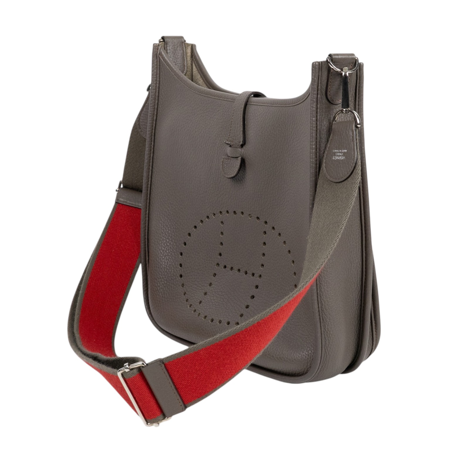 愛馬仕 Hermes Evelyne Bag 伊芙琳包 29 馬蹄型 EV29 X刻 灰EVELYNE 29 原廠盒子/背帶