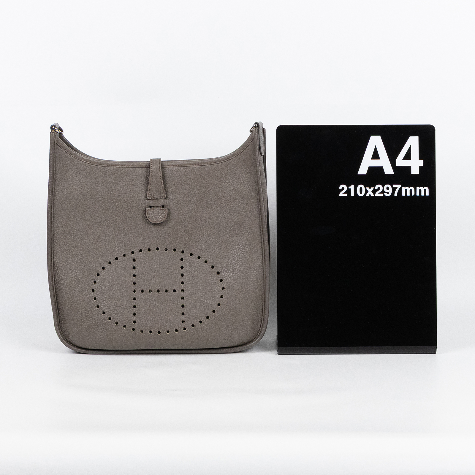 愛馬仕 Hermes Evelyne Bag 伊芙琳包 29 馬蹄型 EV29 X刻 灰EVELYNE 29 原廠盒子/背帶