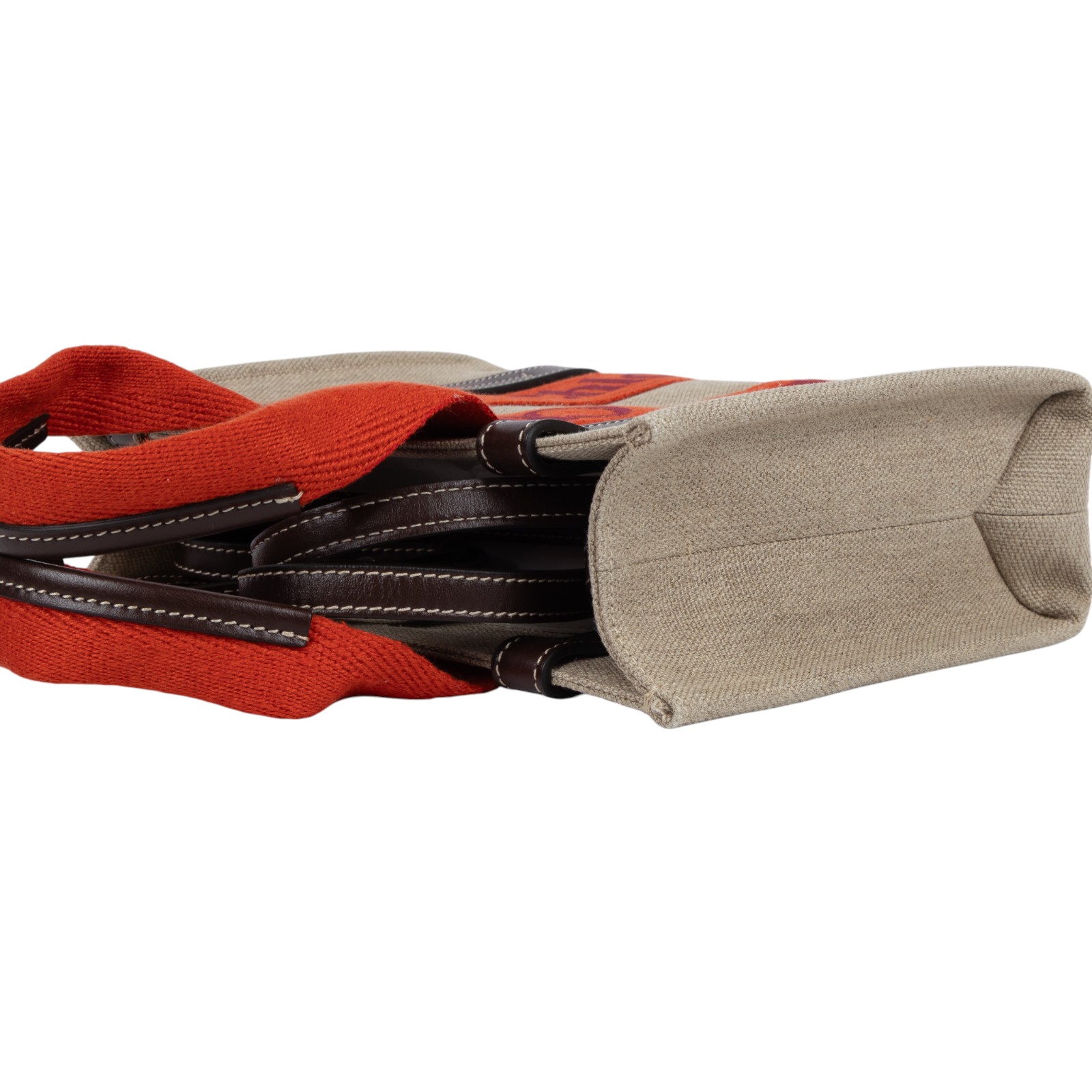 蔻依 CHLOE Woody Small 手提包 肩背包 托特包 CHC23US397K37 9HE 紅/棕亞麻WOODY 小 背帶款 防塵袋