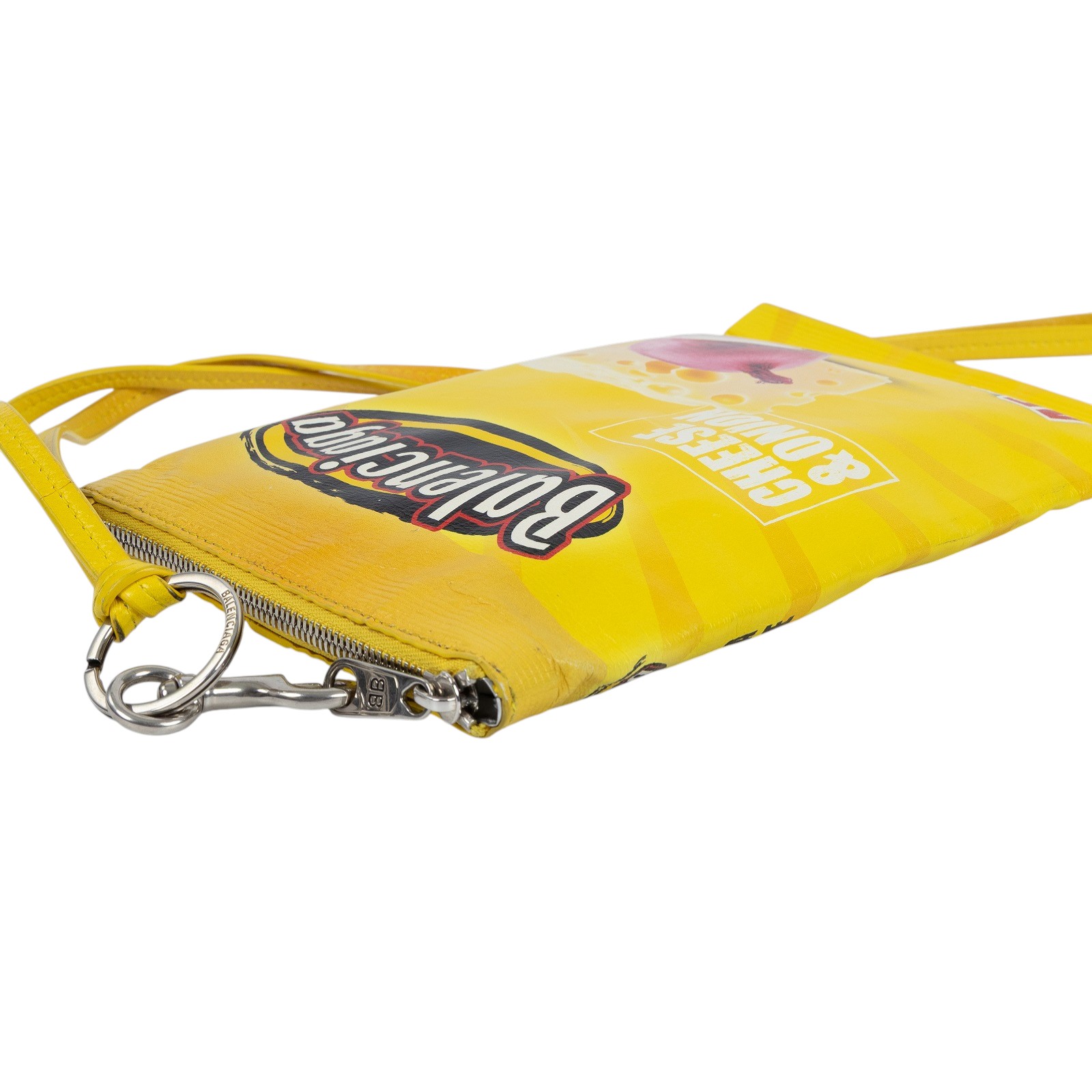 巴黎世家 BALENCIAGA Chips 皮革 手機手拿包 8277712ABP0 黃洋芋片包 無附屬品