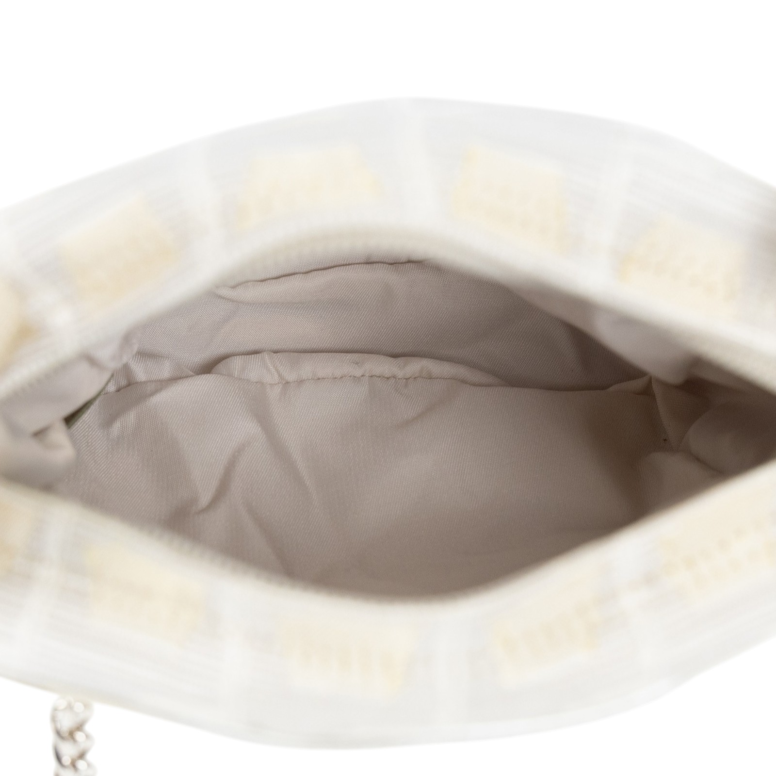 香奈兒 CHANEL CC LOGO 斜背包 肩背包 A30913 10開 白帆布肩背包 無附屬品