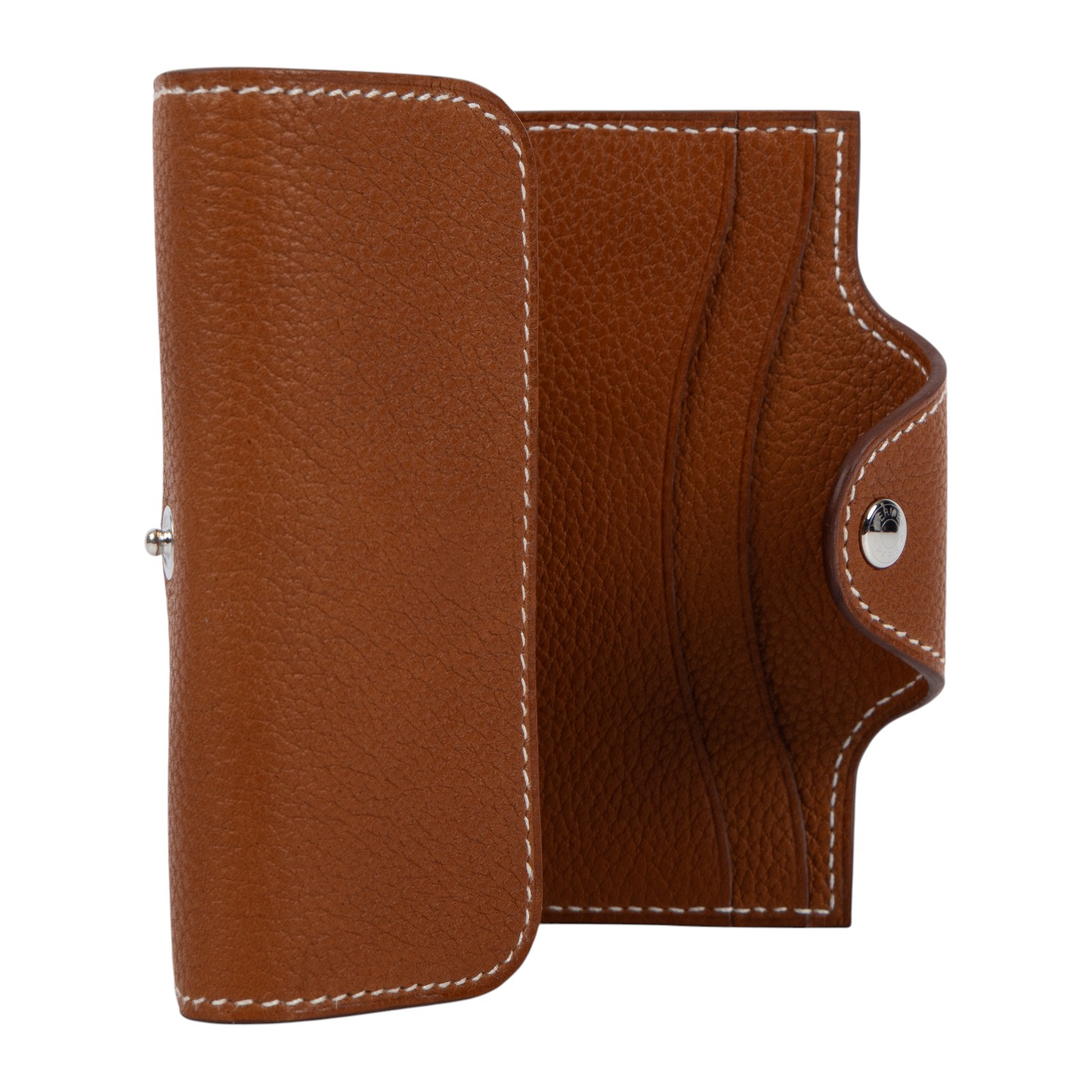 愛馬仕 Hermes Iliade 卡夾 淺黃褐色 銀色五金 H085324CK34 /W刻 Iliade卡夾 原廠盒子