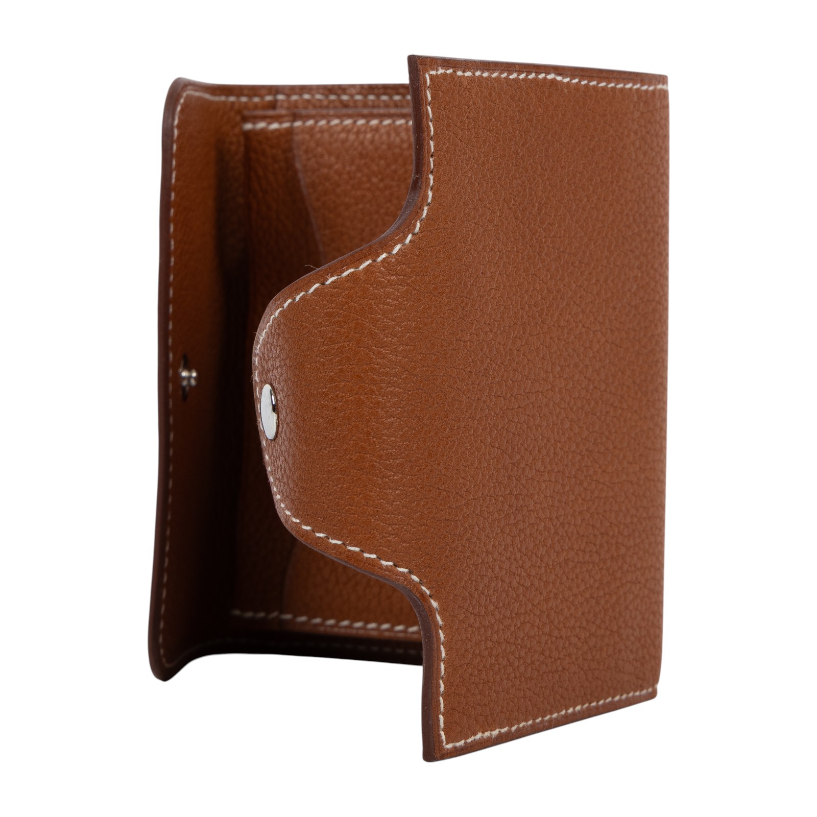 愛馬仕 Hermes Iliade 卡夾 淺黃褐色 銀色五金 H085324CK34 /W刻 Iliade卡夾 原廠盒子