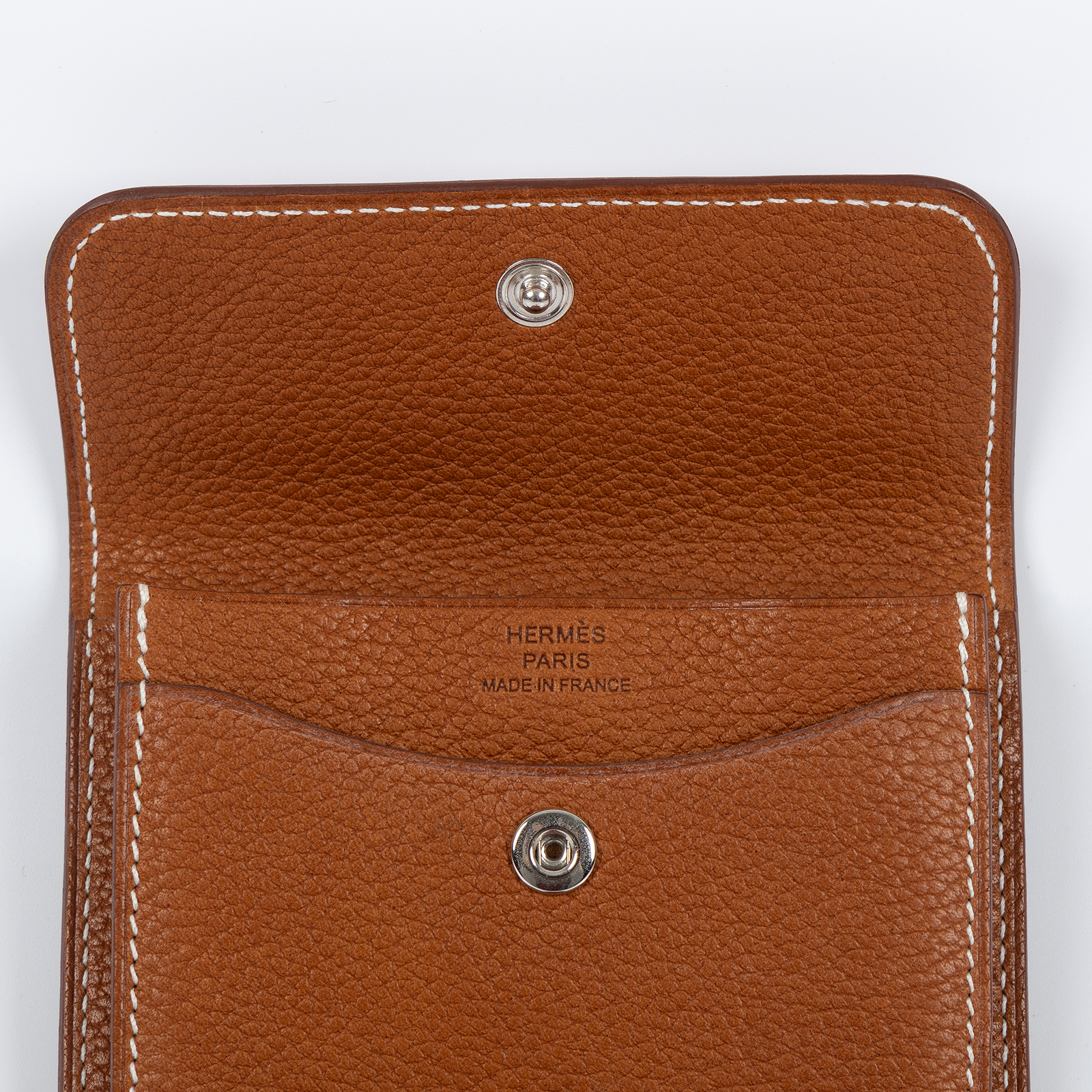 愛馬仕 Hermes Iliade 卡夾 淺黃褐色 銀色五金 H085324CK34 /W刻 Iliade卡夾 原廠盒子