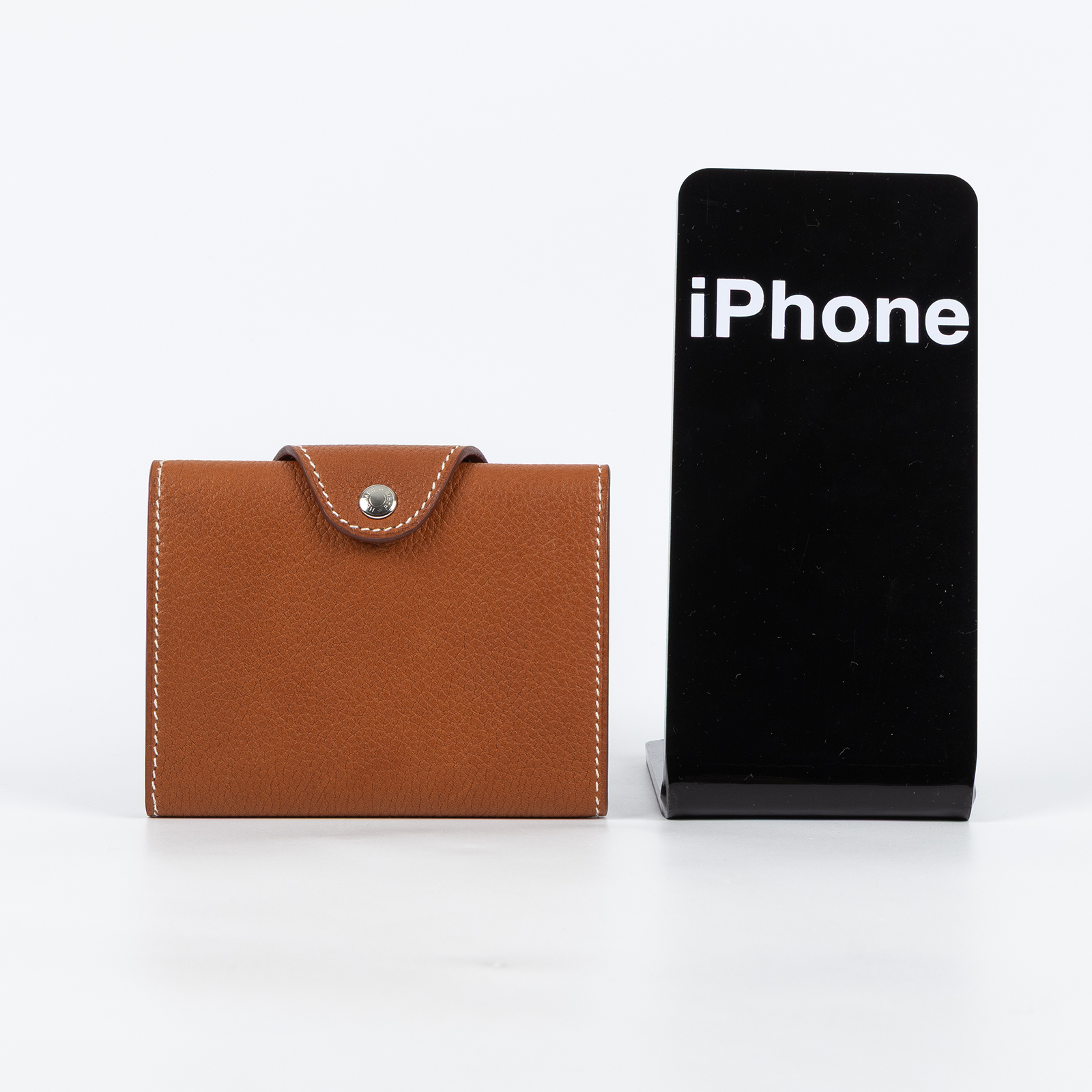 愛馬仕 Hermes Iliade 卡夾 淺黃褐色 銀色五金 H085324CK34 /W刻 Iliade卡夾 原廠盒子