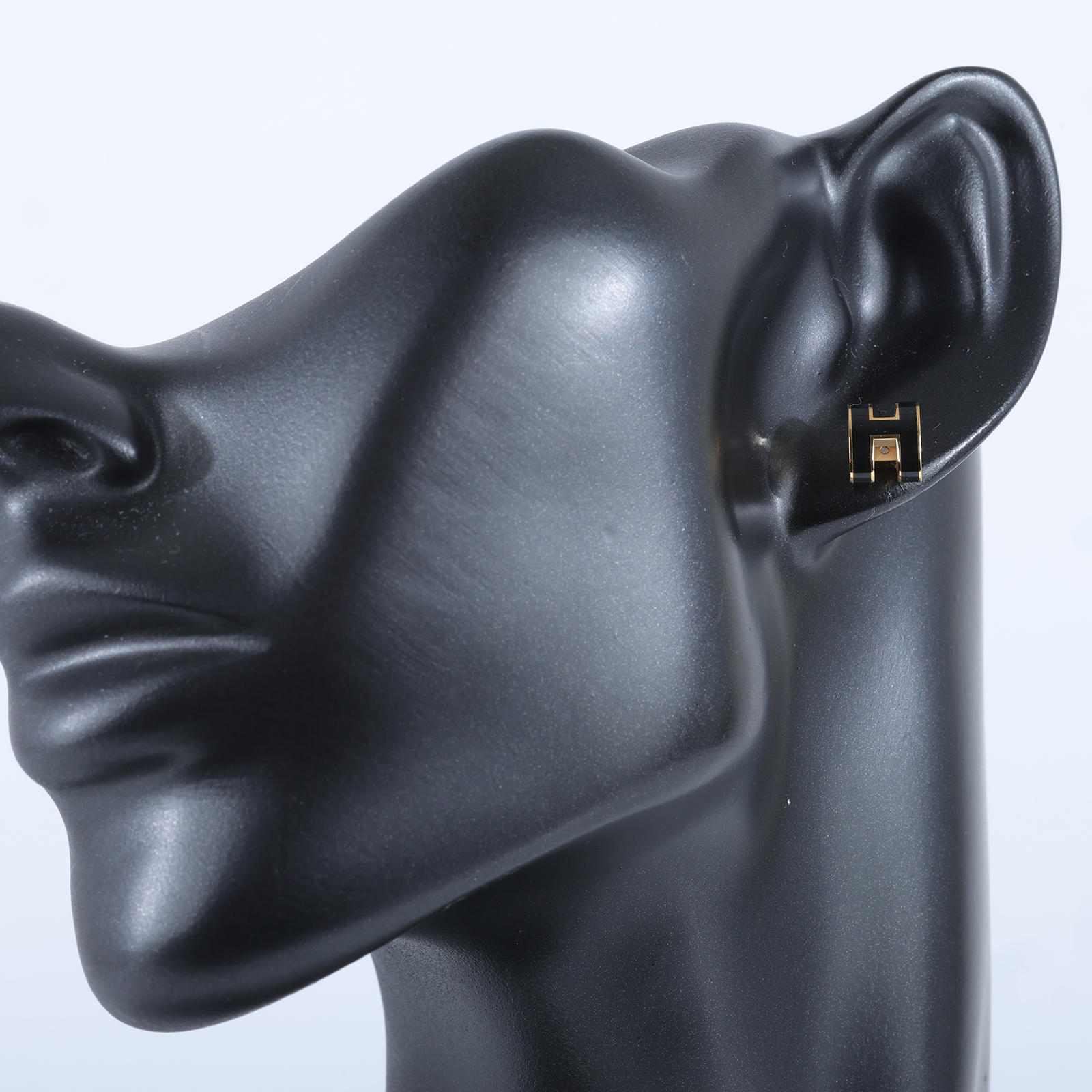 愛馬仕 Hermes Mini Pop H 耳釘 黑色 H608002Fv03 /GD1202 黑MINI POP H耳環 原廠盒子/防塵袋