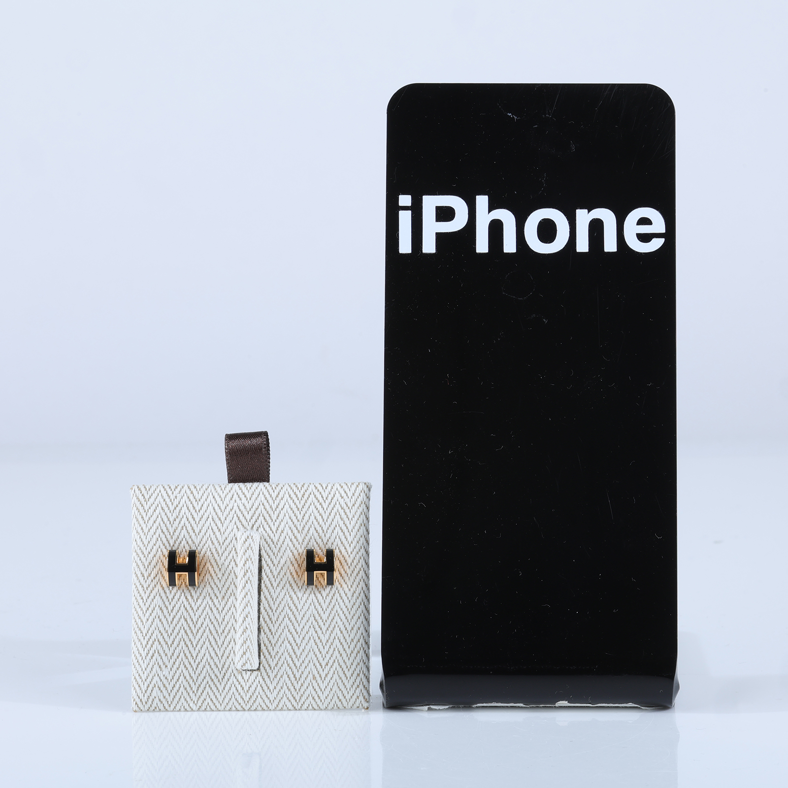 愛馬仕 Hermes Mini Pop H 耳釘 黑色 H608002Fv03 /GD1202 黑MINI POP H耳環 原廠盒子/防塵袋