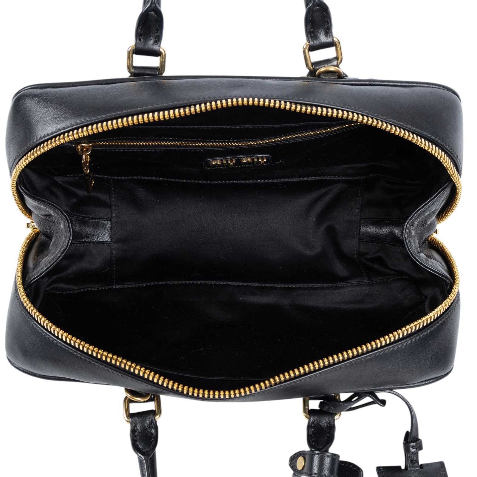 繆繆 MIU MIU Arcadie 皮革 手袋 大型 5BB148_AN88 黑抓皺Arcadie matelassé 原廠盒子/防塵袋/背帶/發票